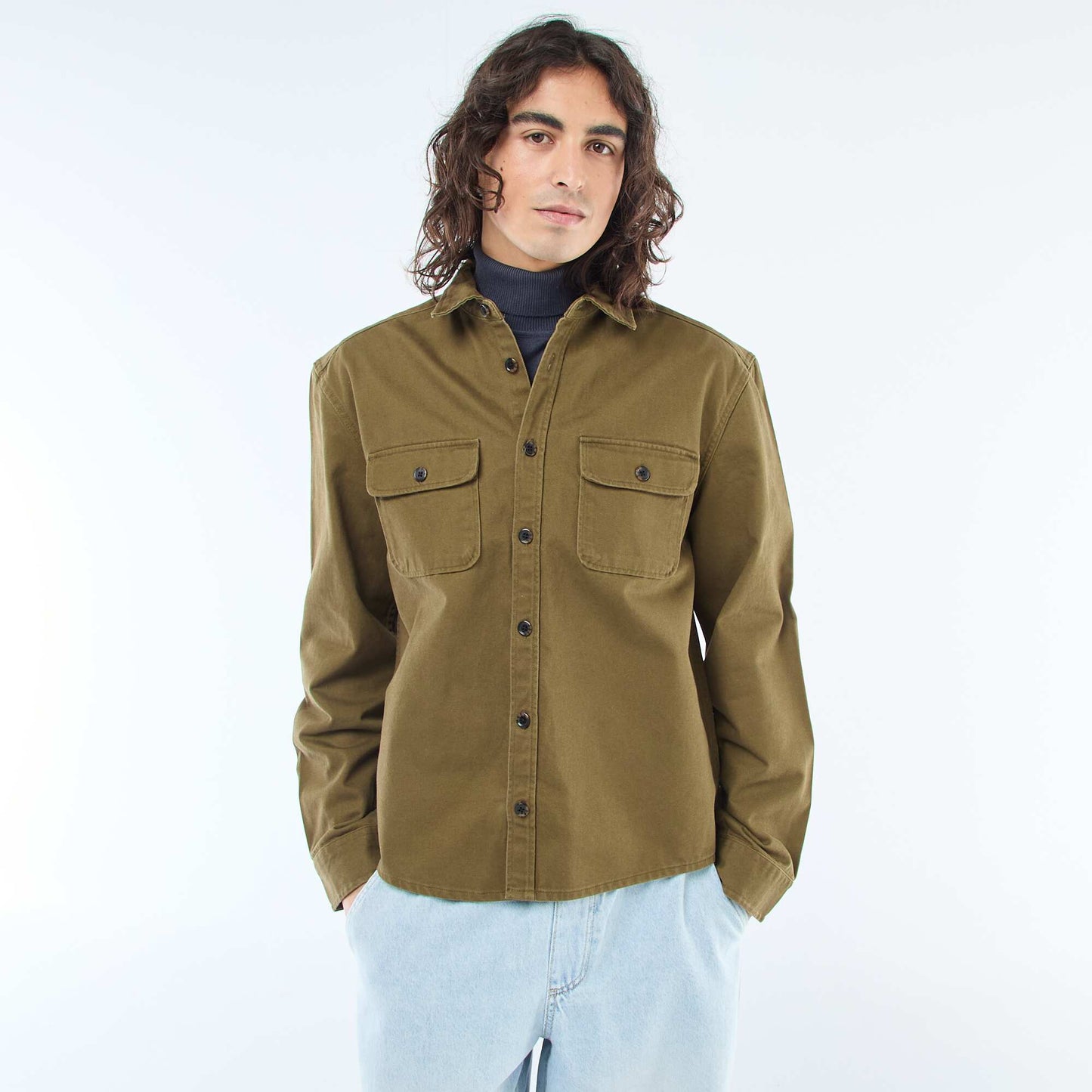 Cotton Overshirt GREEN
