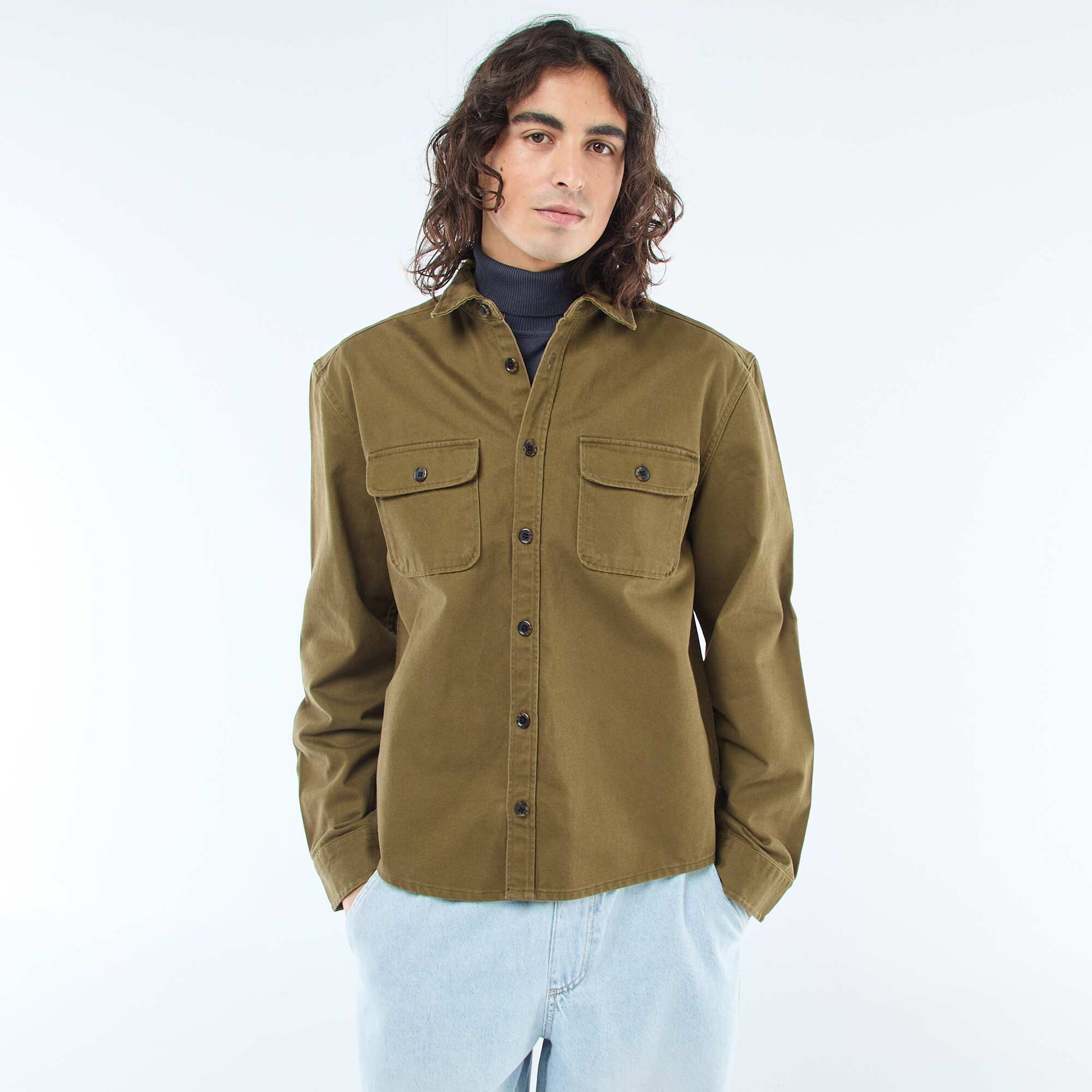 Cotton Overshirt GREEN