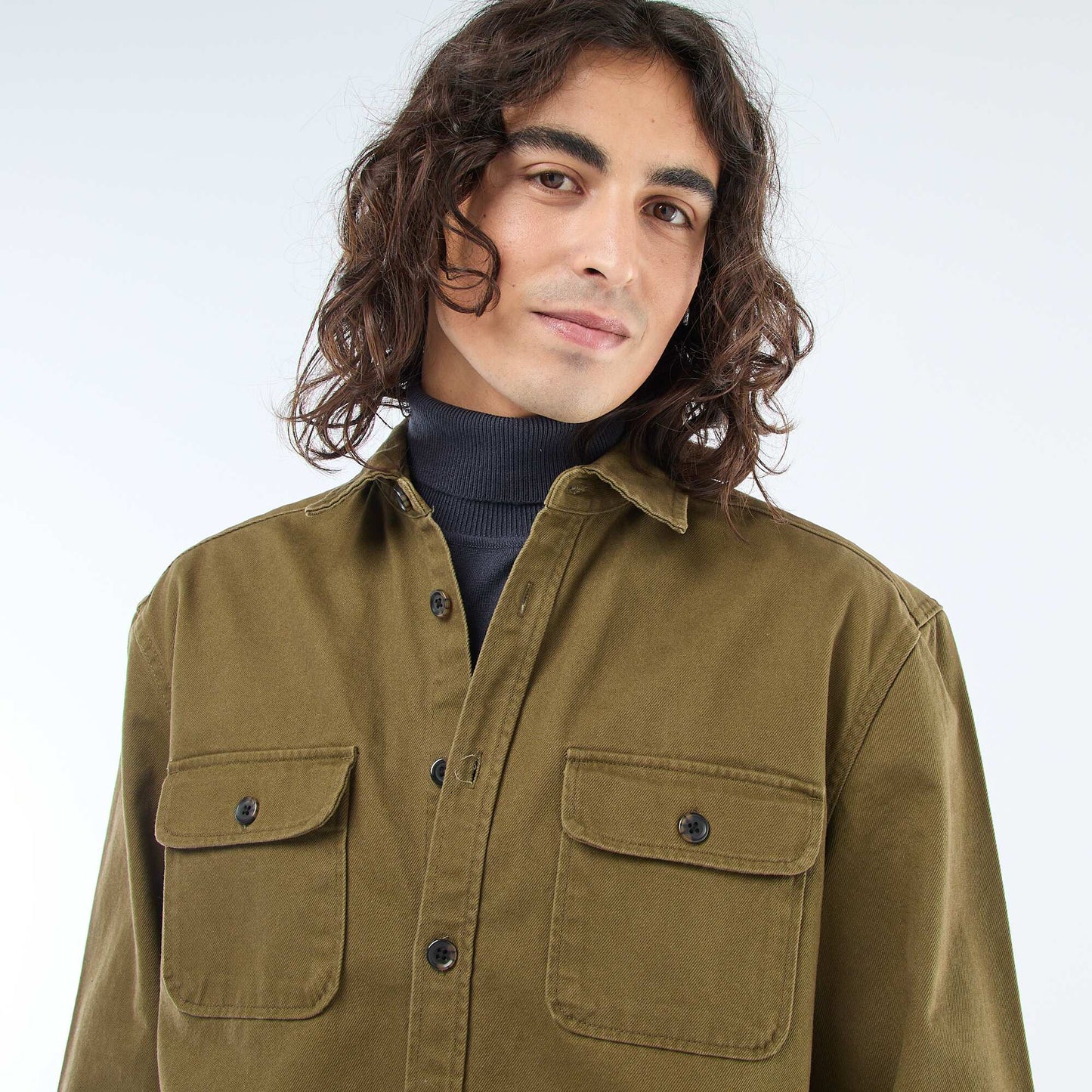 Cotton Overshirt GREEN