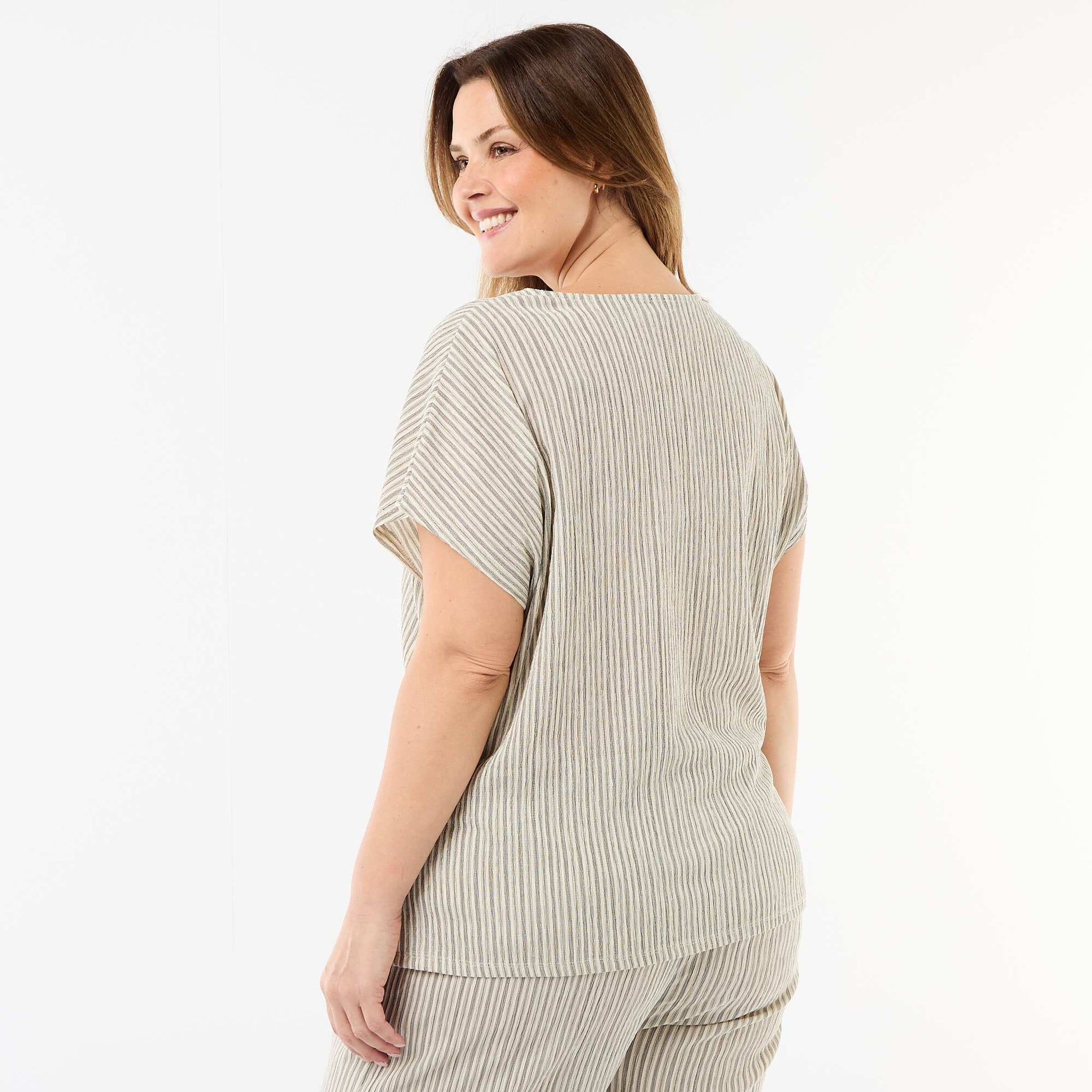 Tank top with gold-tone buttons WHITE