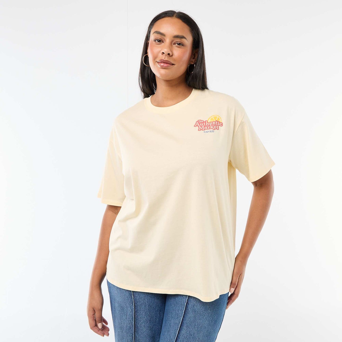 Oversized Short-Sleeve T-Shirt YELLOW