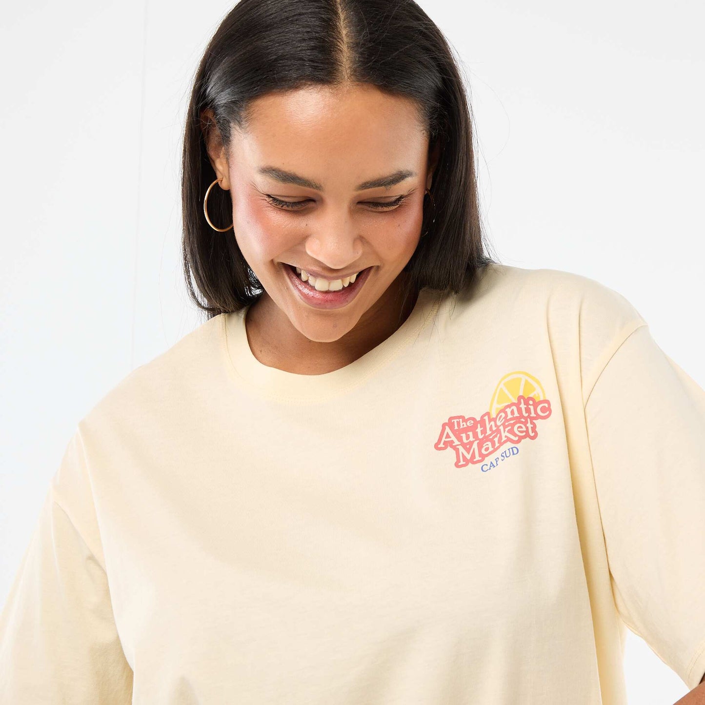 Oversized Short-Sleeve T-Shirt YELLOW