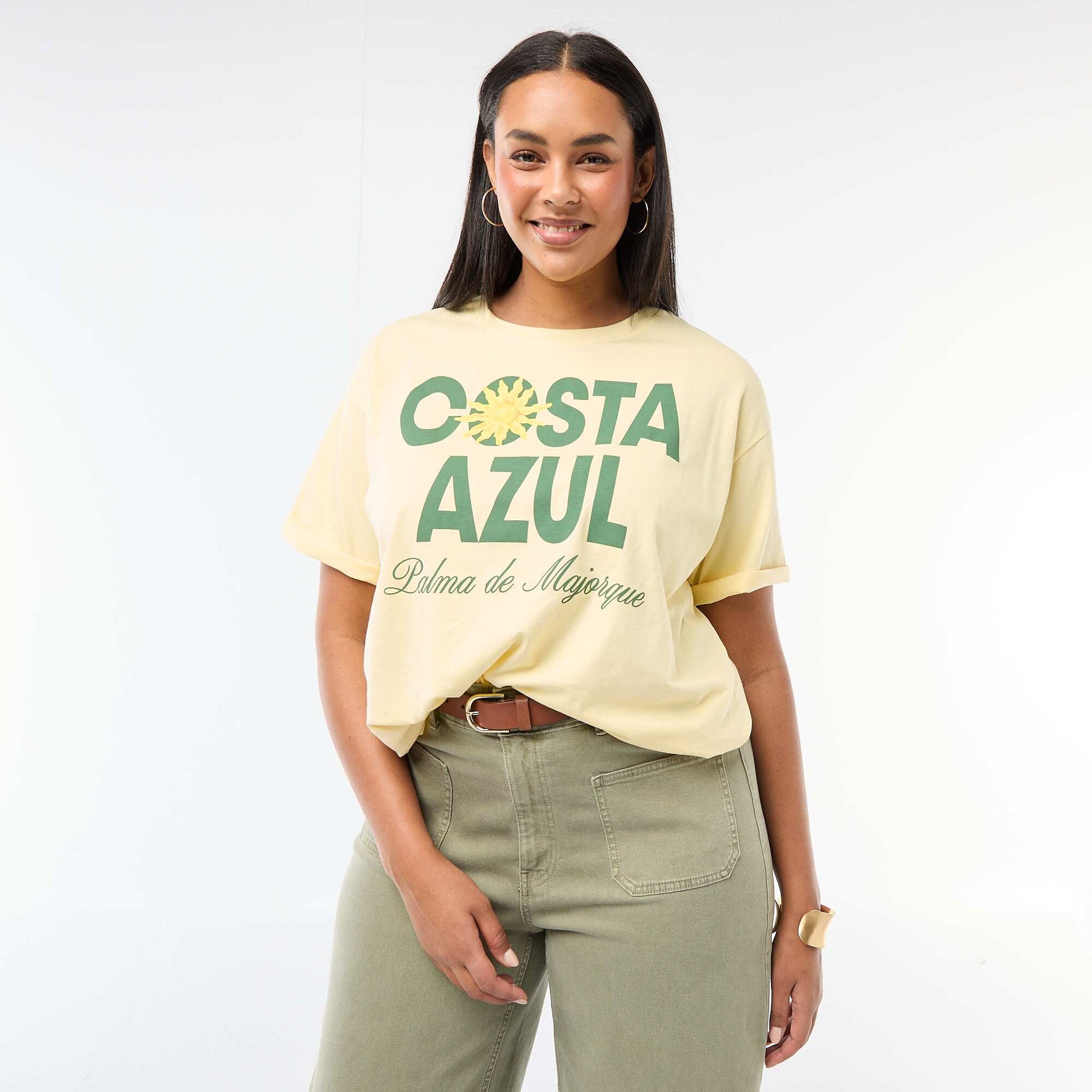 Oversized Short-Sleeve T-Shirt YELLOW