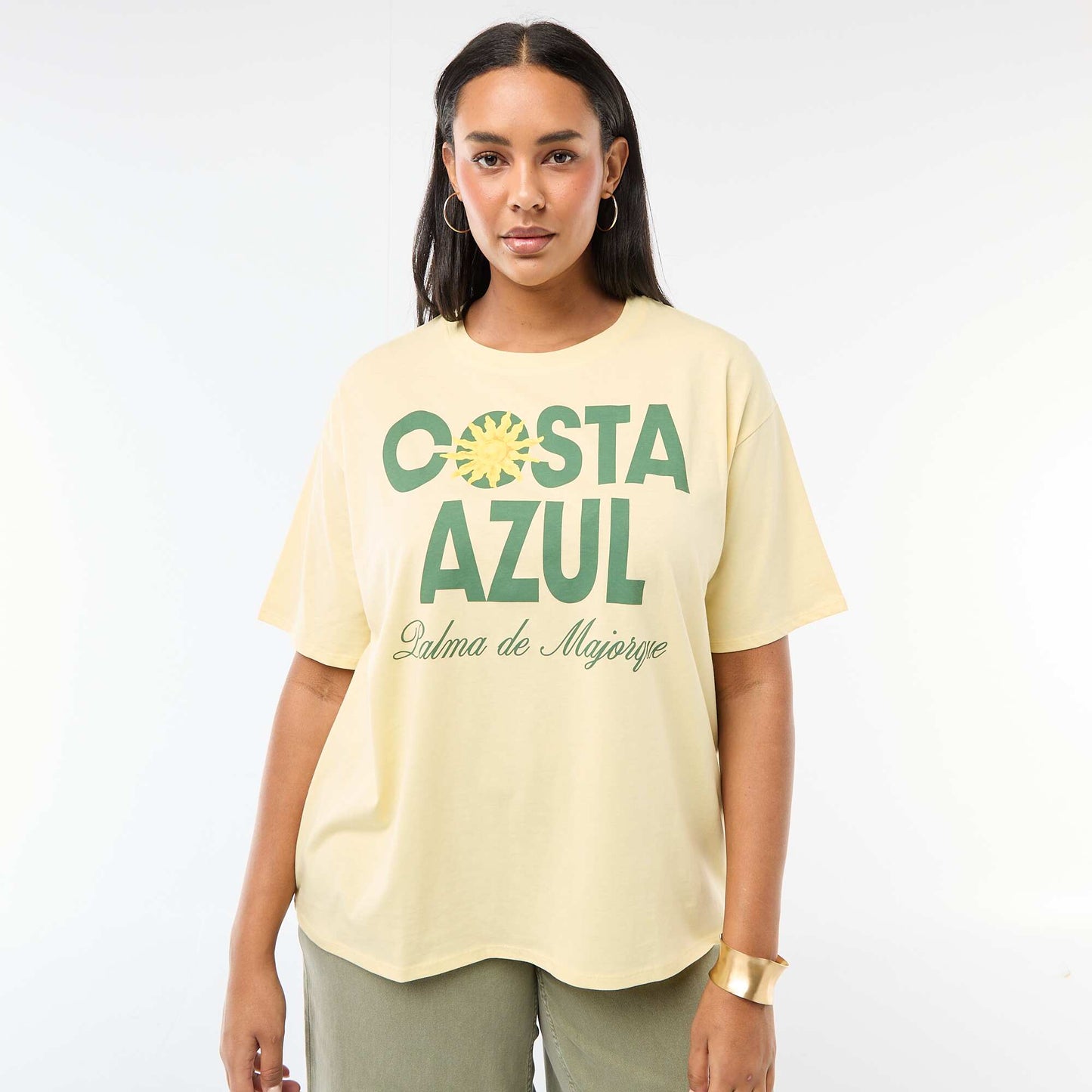 Oversized Short-Sleeve T-Shirt YELLOW