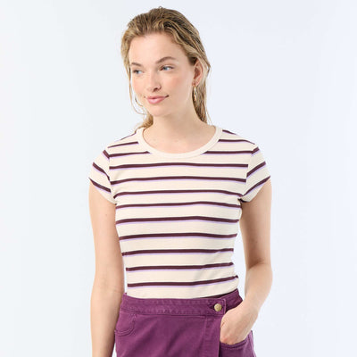 Ribbed Short-Sleeve Jersey T-Shirt WHITE