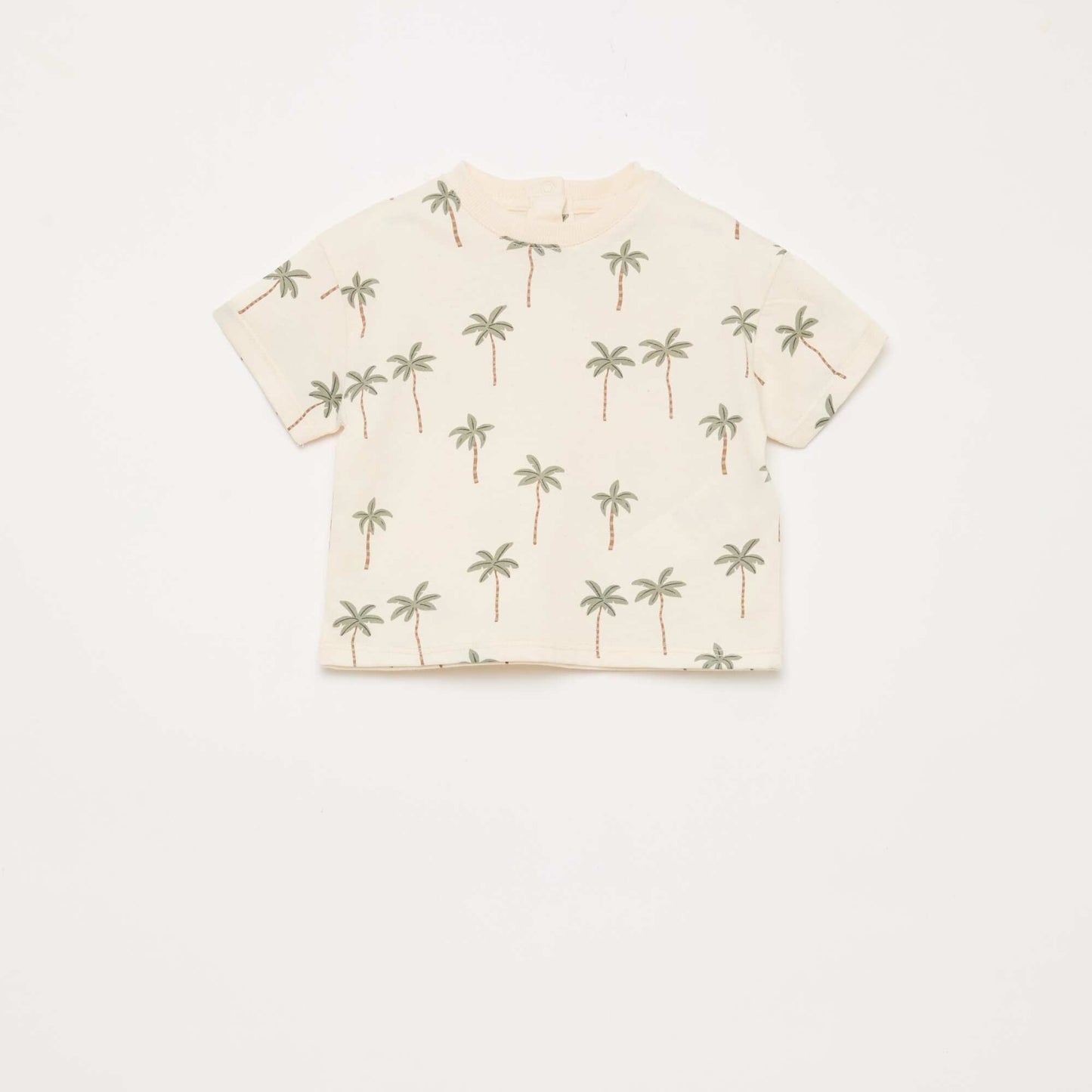Patterned T-shirt + Shorts Set - 2 pieces WHITE