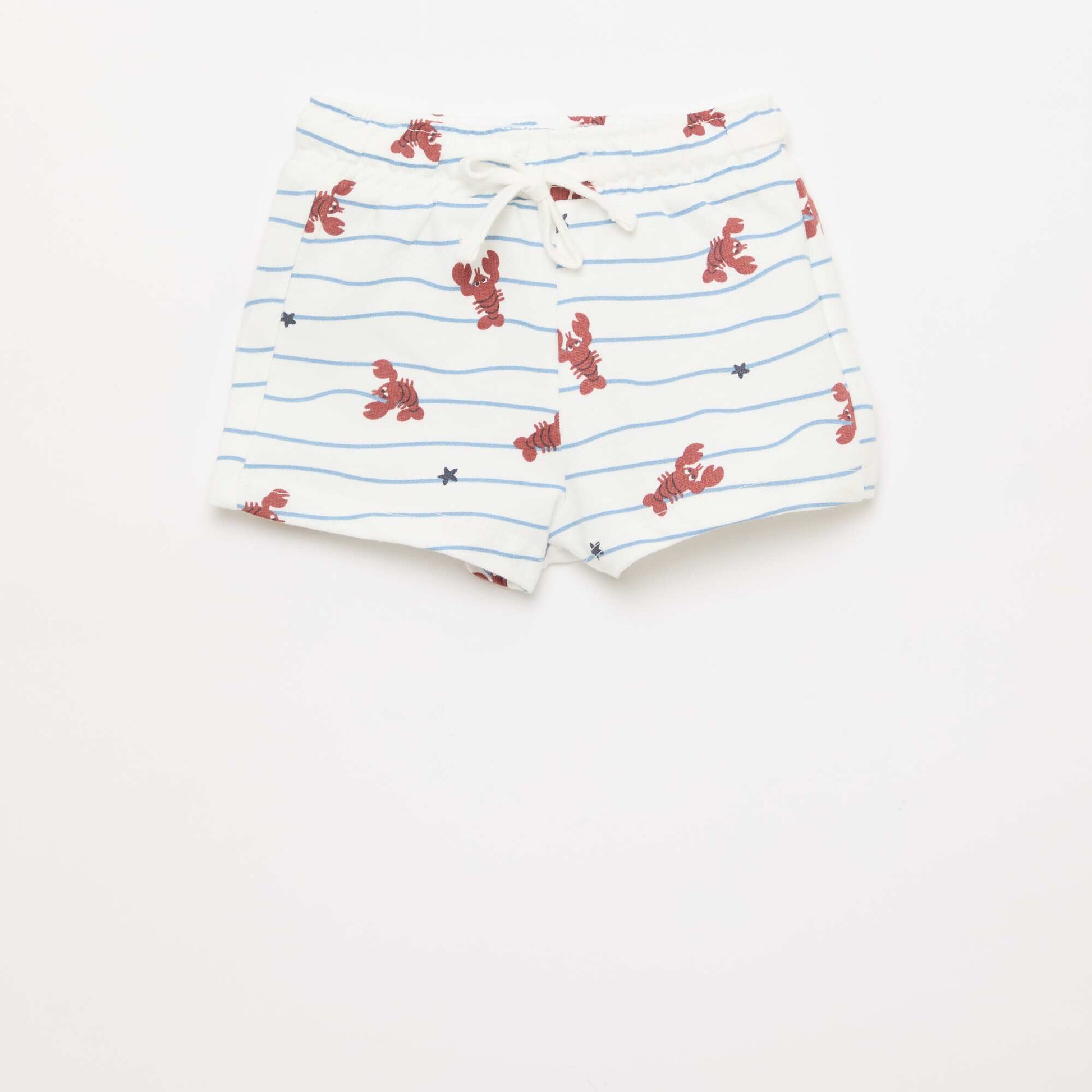 Patterned T-shirt + Shorts Set - 2 pieces BEIGE