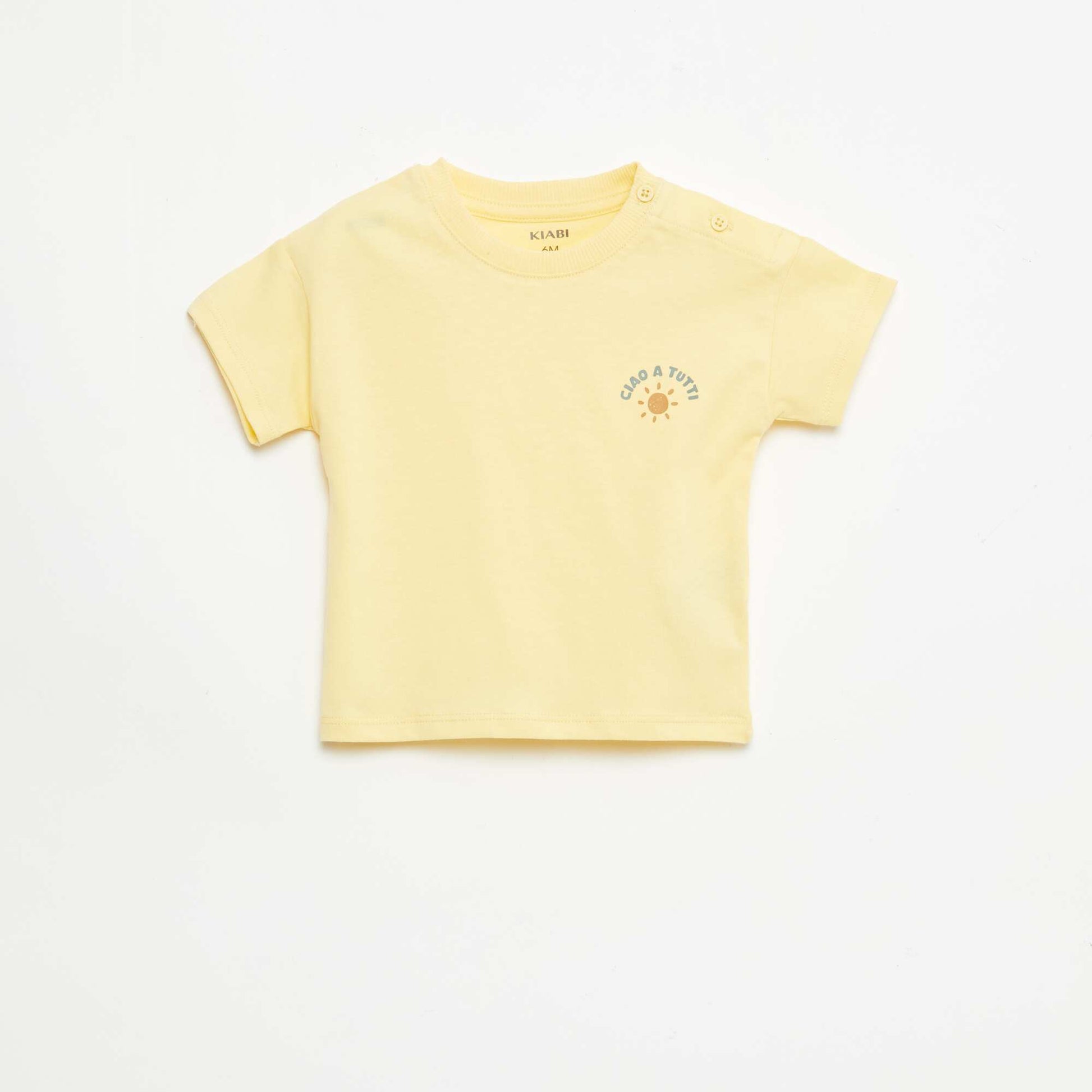 2-Piece Short and T-Shirt Set YELLOW