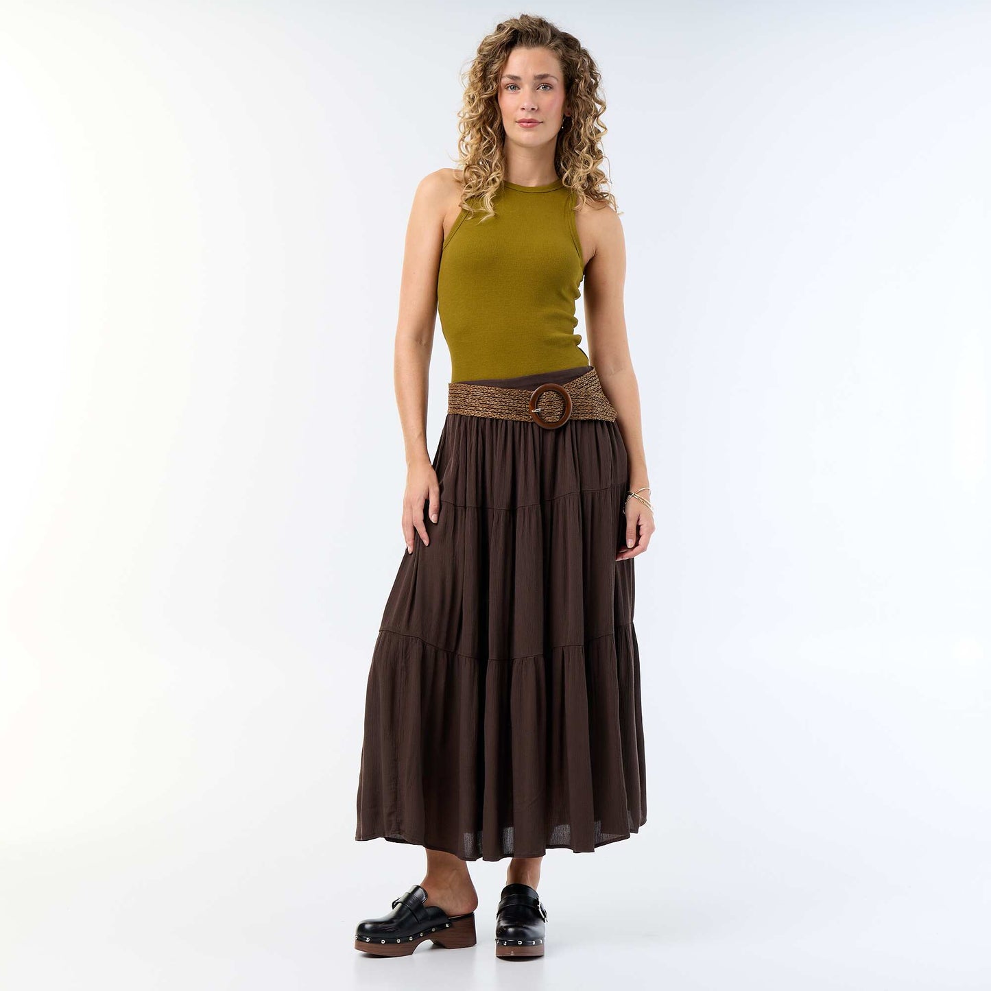 Sleeveless Tank Top with American Armholes GREEN