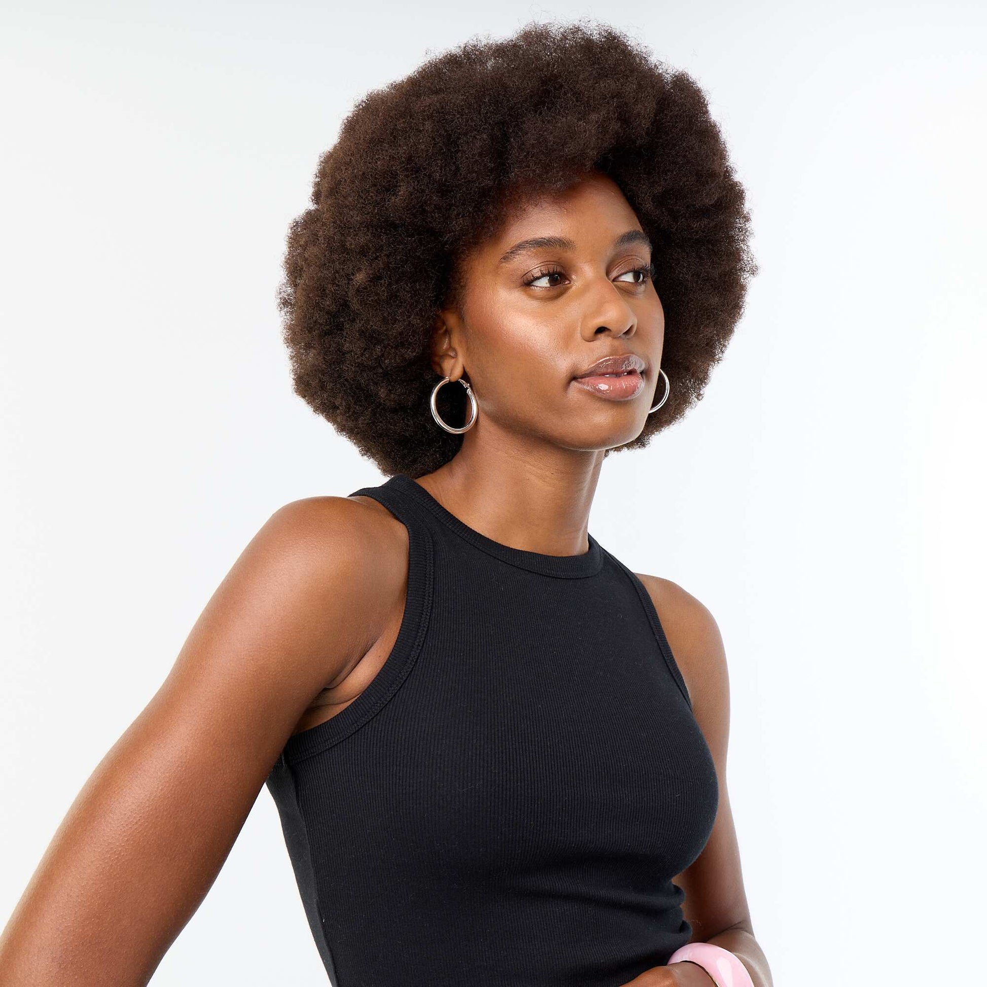 Sleeveless Tank Top with American Armholes BLACK