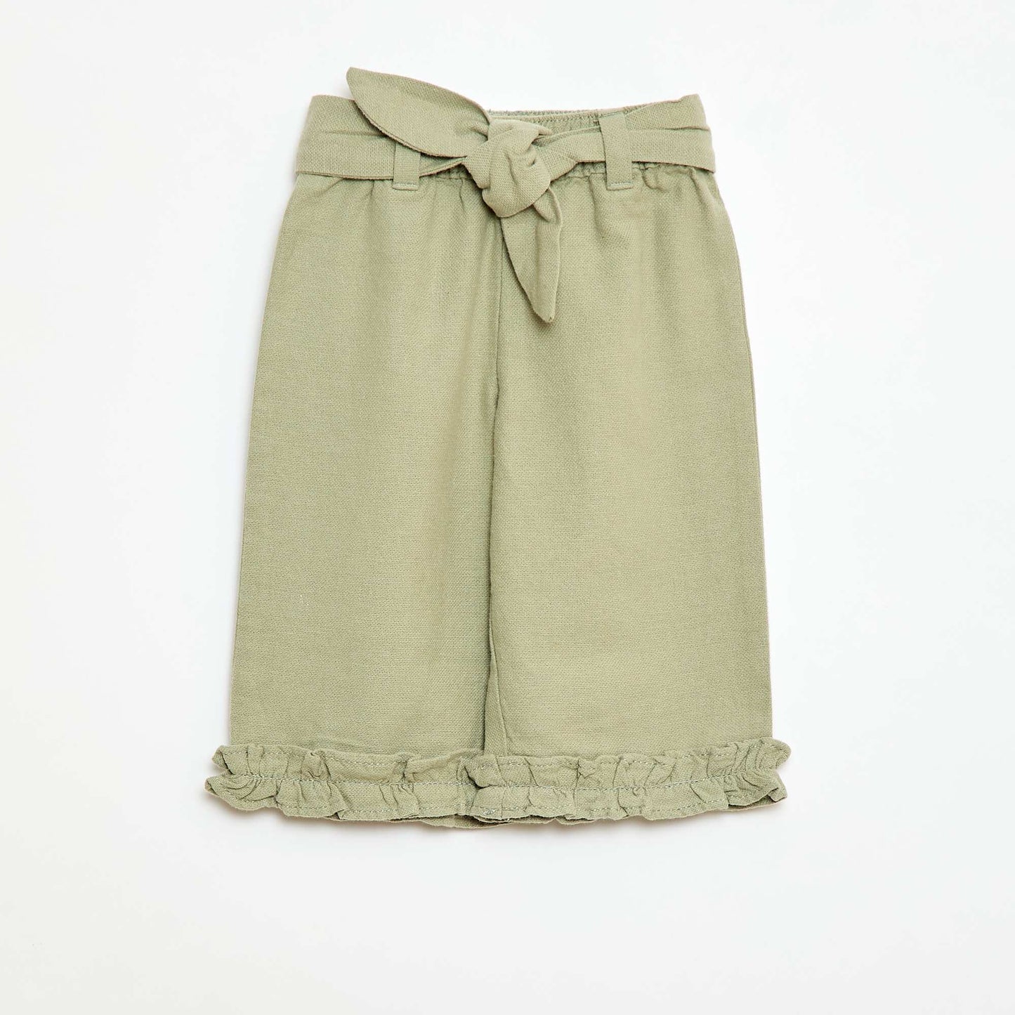 Mixed Linen Trousers GREEN