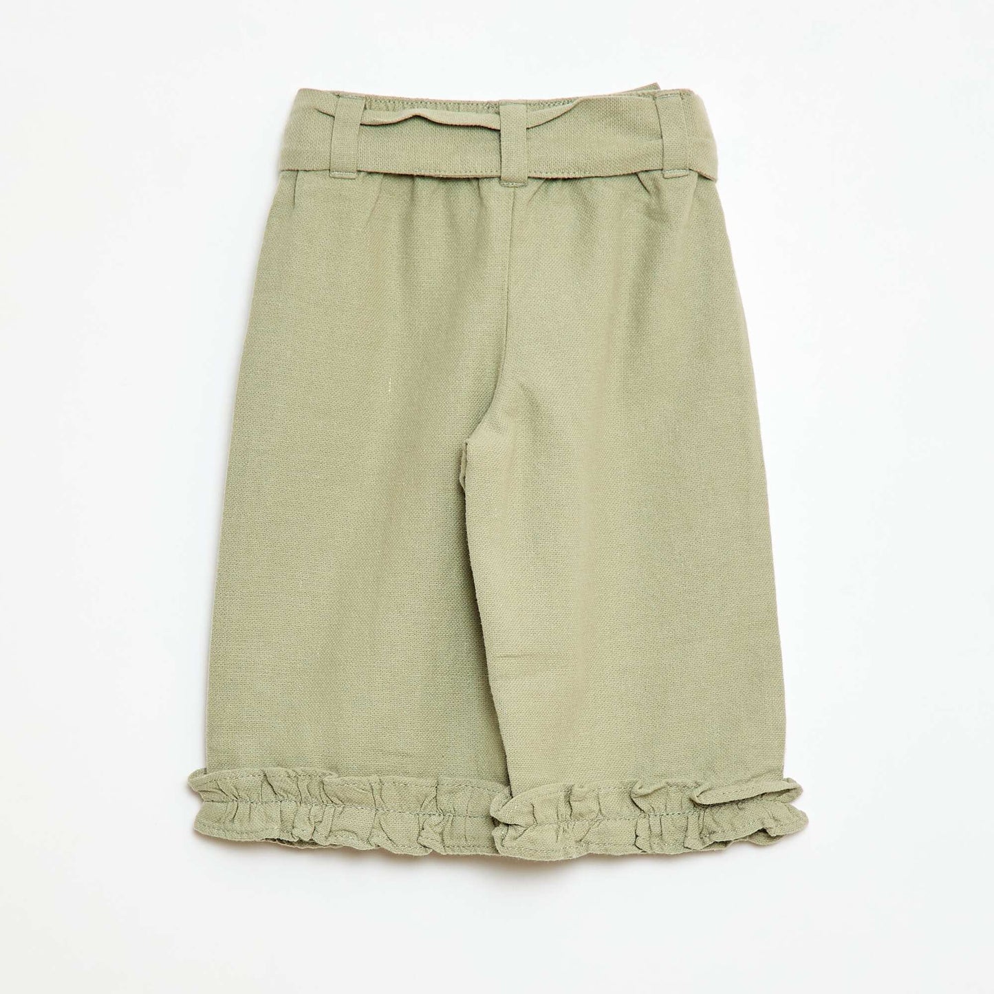 Mixed Linen Trousers GREEN