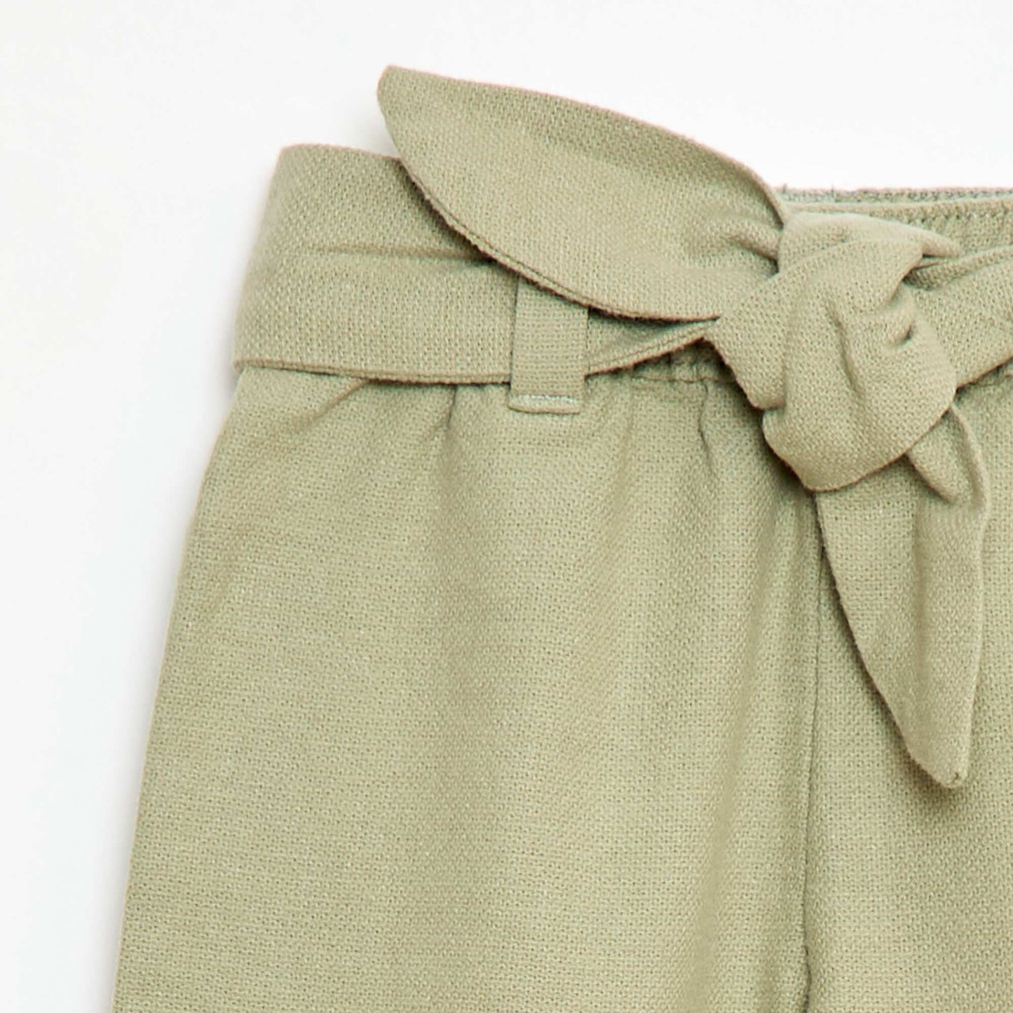 Mixed Linen Trousers GREEN