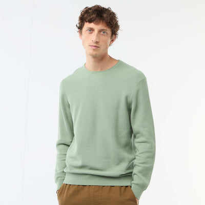 Honeycomb Knit Sweater GREEN