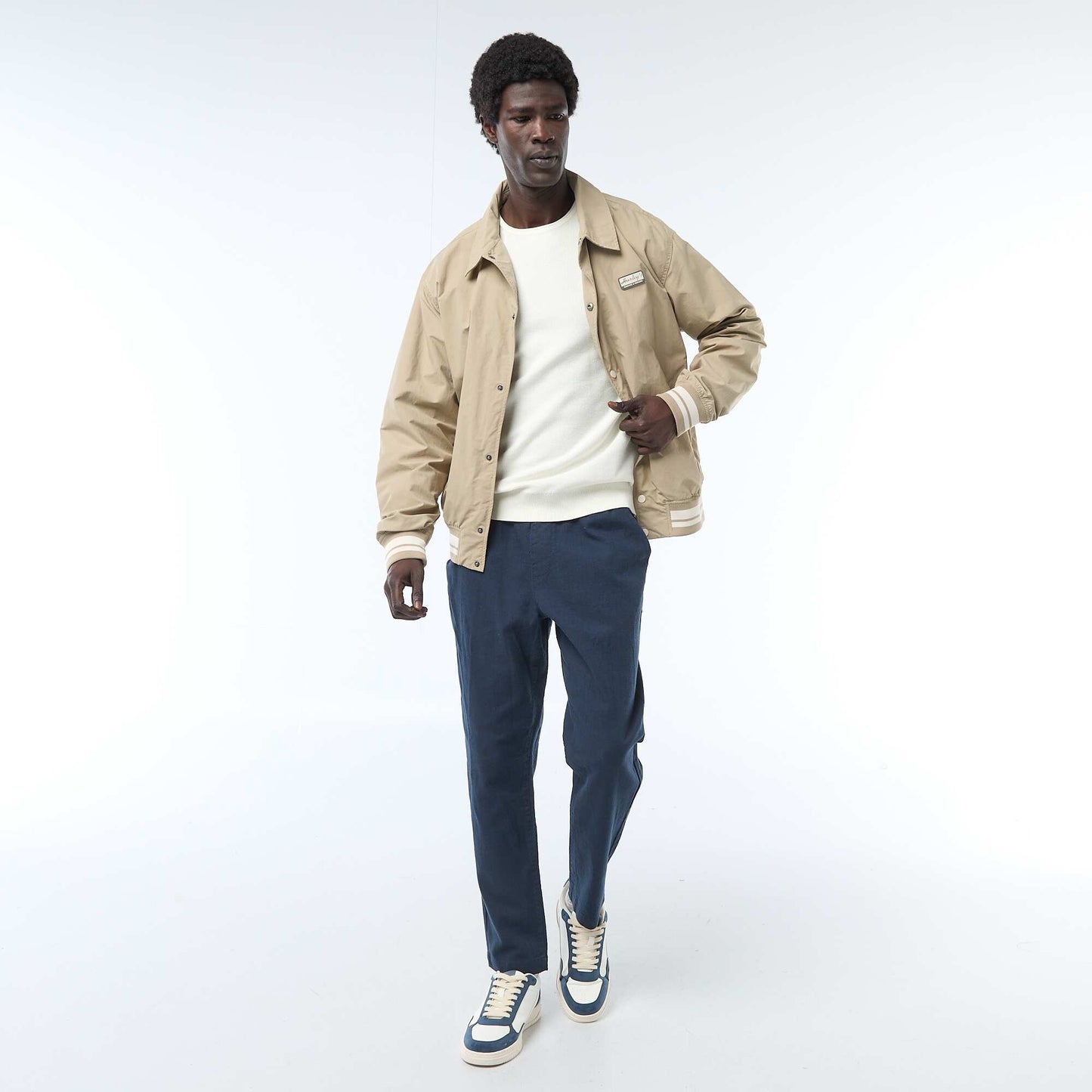Honeycomb Knit Sweater WHITE