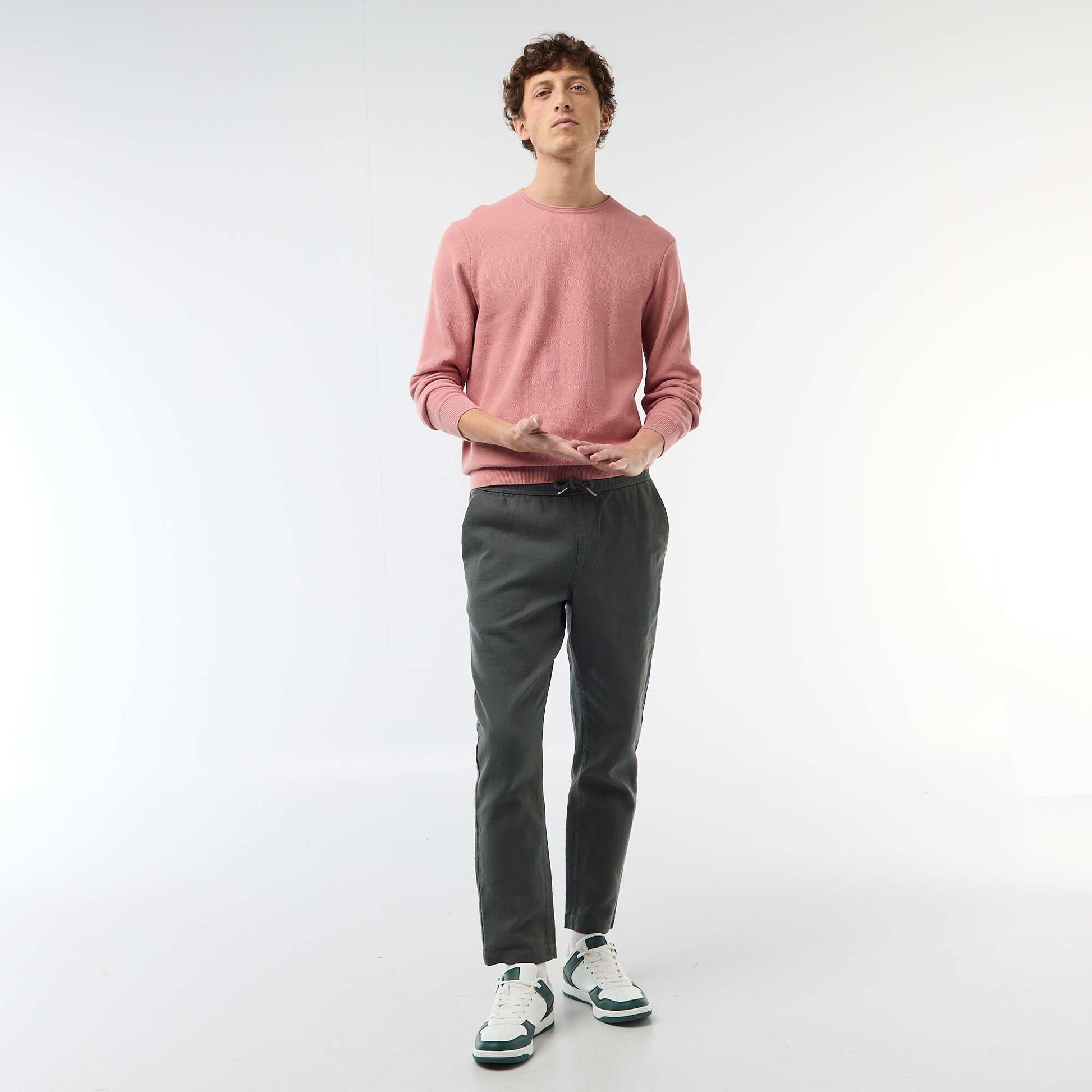 Honeycomb Knit Sweater PINK