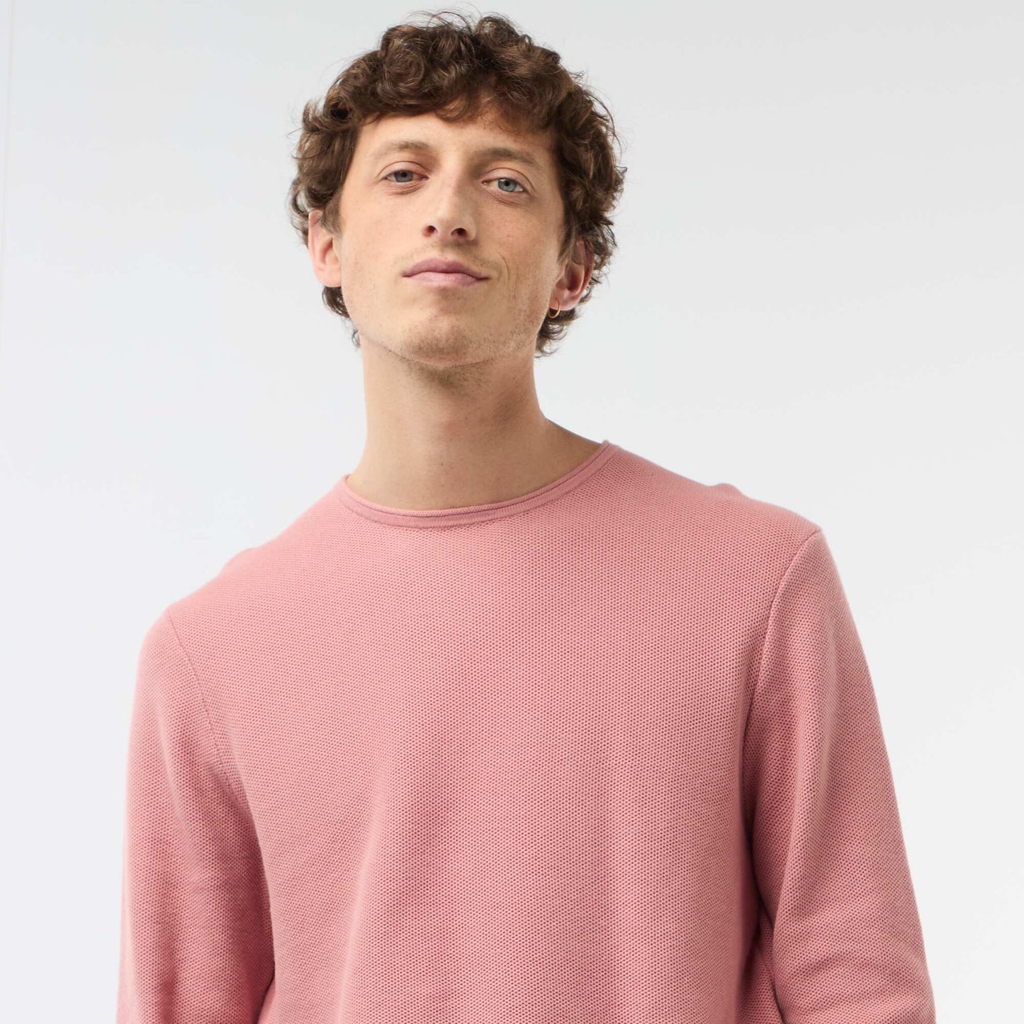 Honeycomb Knit Sweater PINK