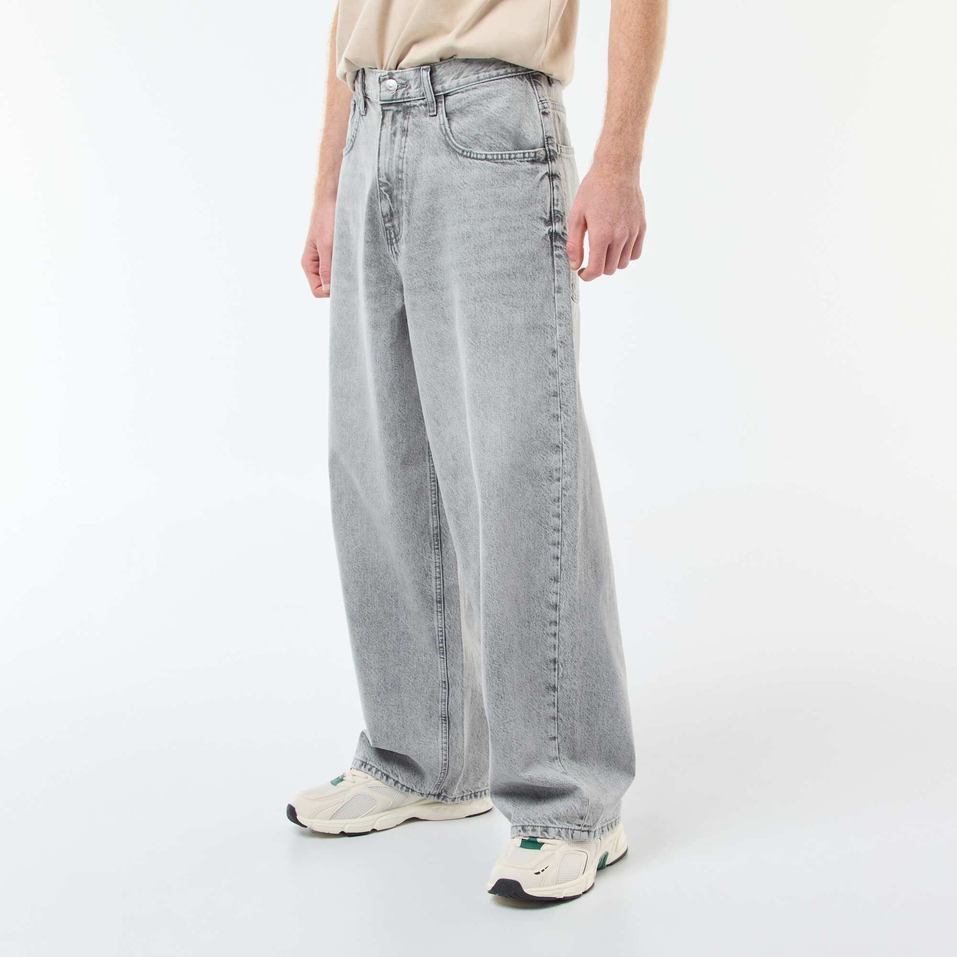 Baggy Denim Fit Jeans in Cotton GREY