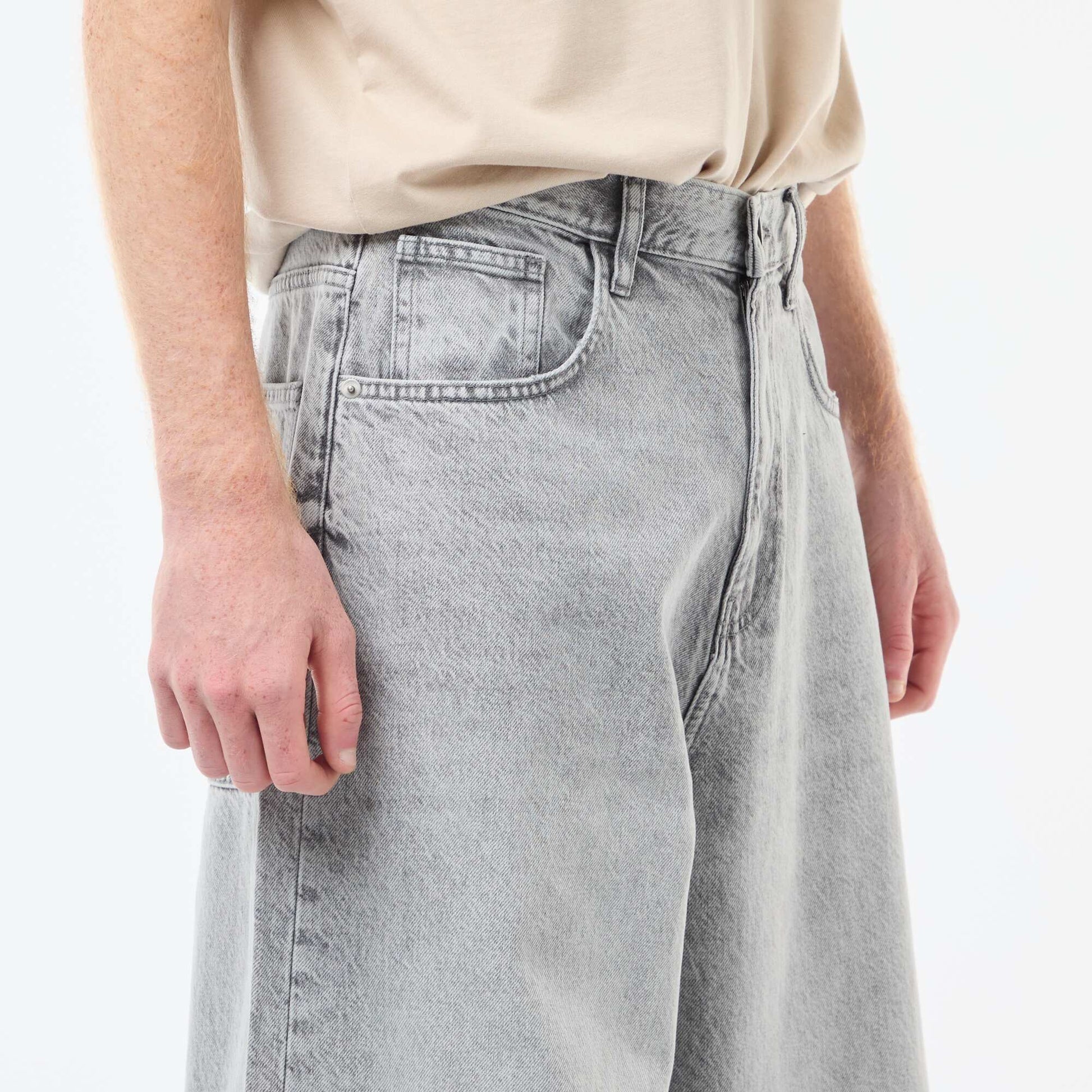 Baggy Denim Fit Jeans in Cotton GREY