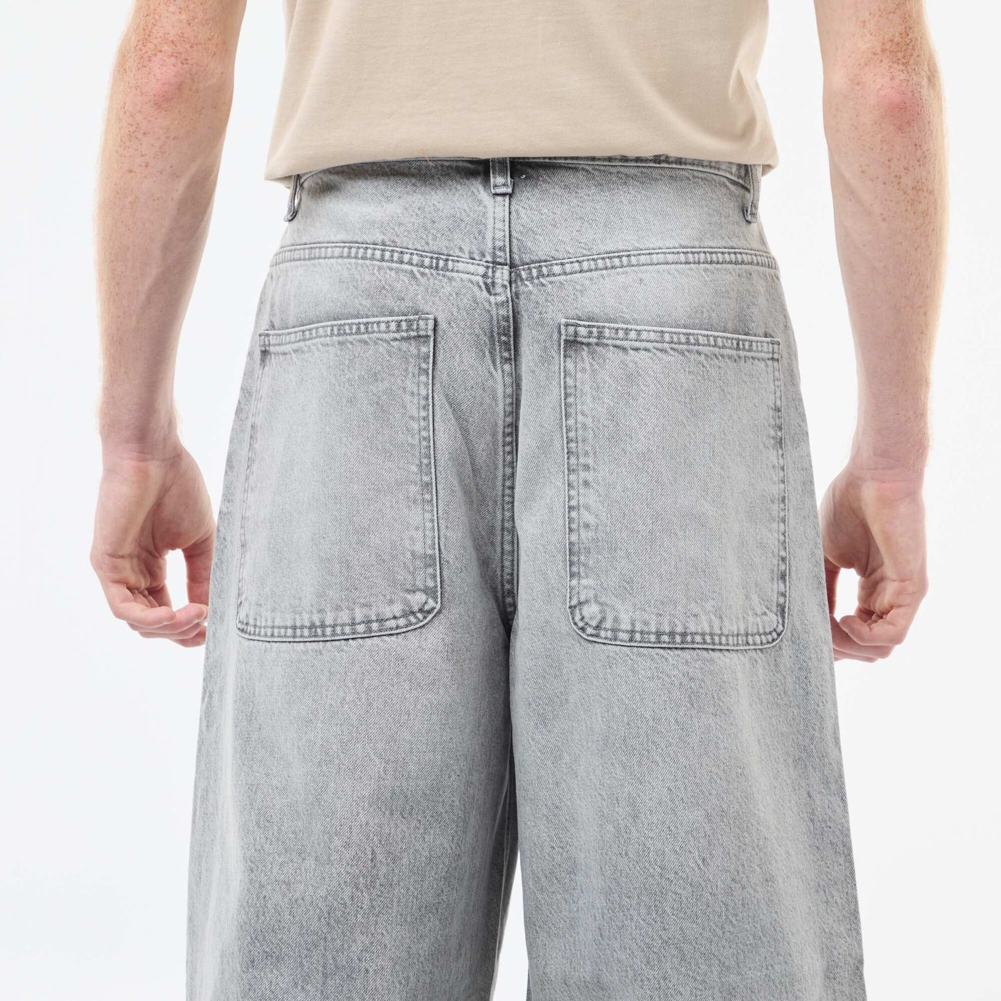 Baggy Denim Fit Jeans in Cotton GREY