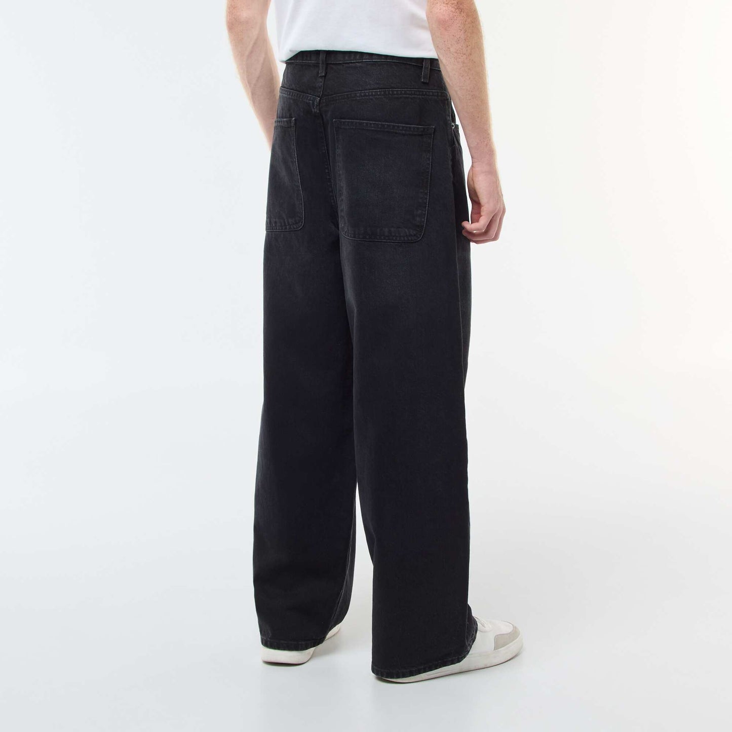 Baggy Cotton Denim Fit Jeans BLACK