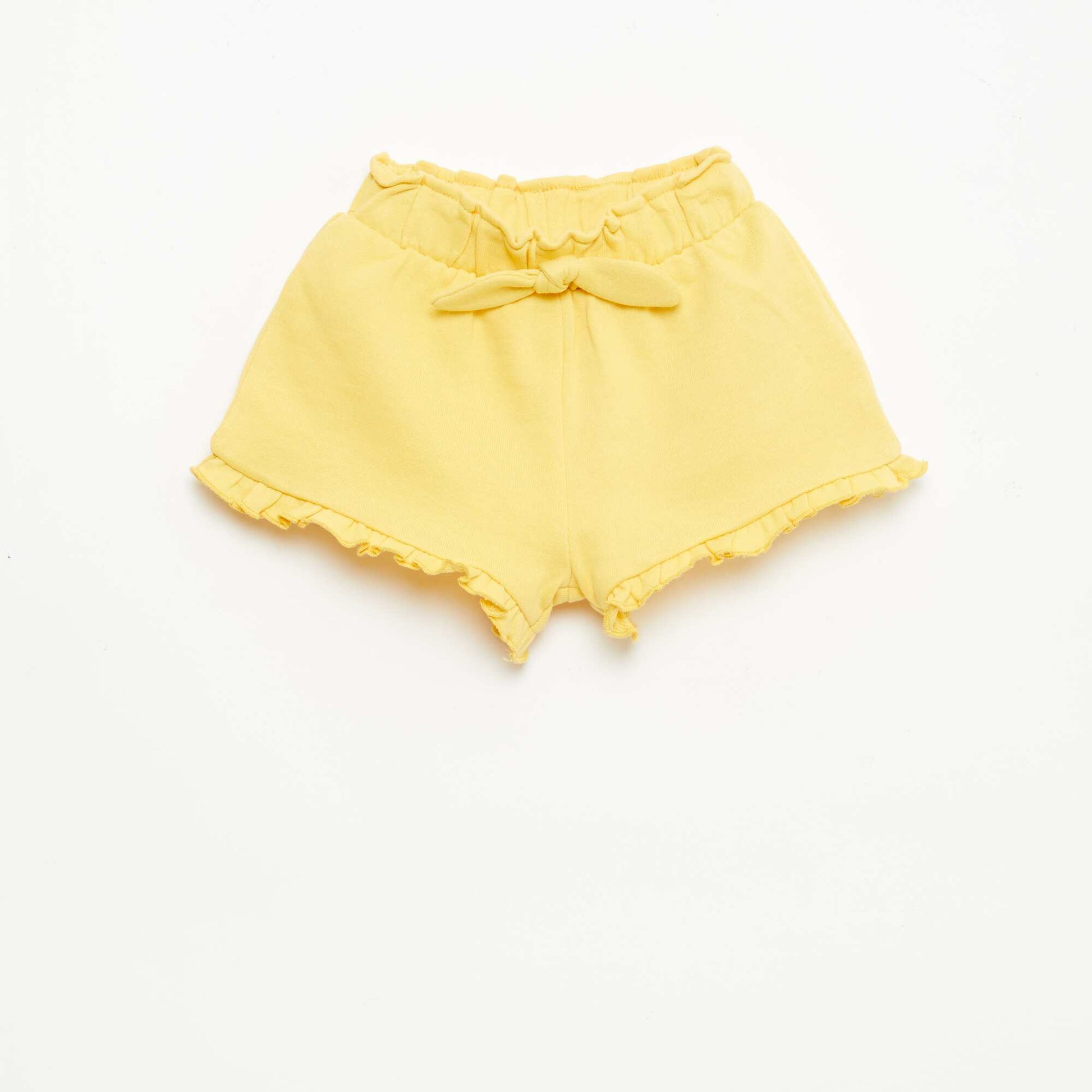 Ruffled Shorts with Tie Waist YELLOW