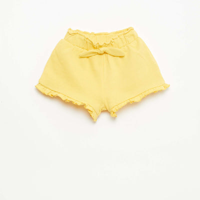 Ruffled Shorts with Tie Waist YELLOW
