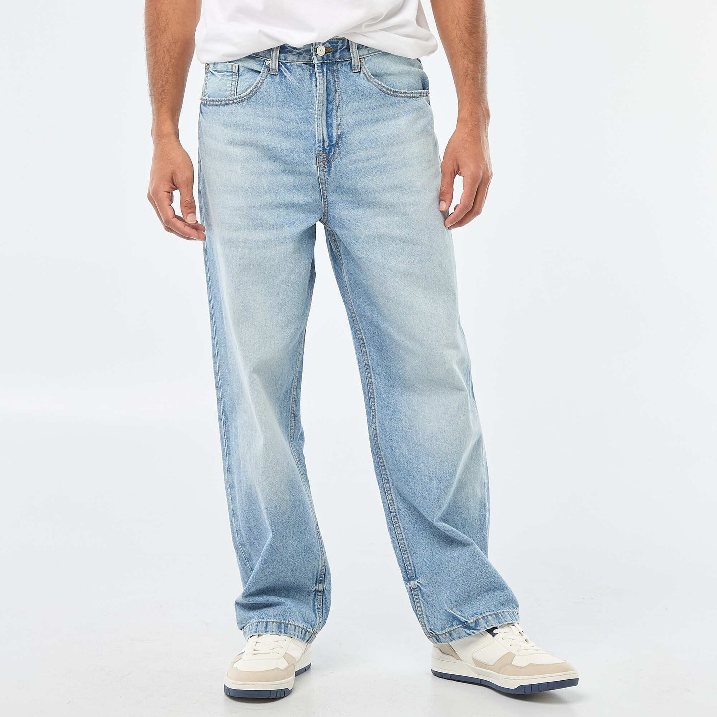 Wide Leg / Relaxed Fit 5-Pocket Jeans BLUE