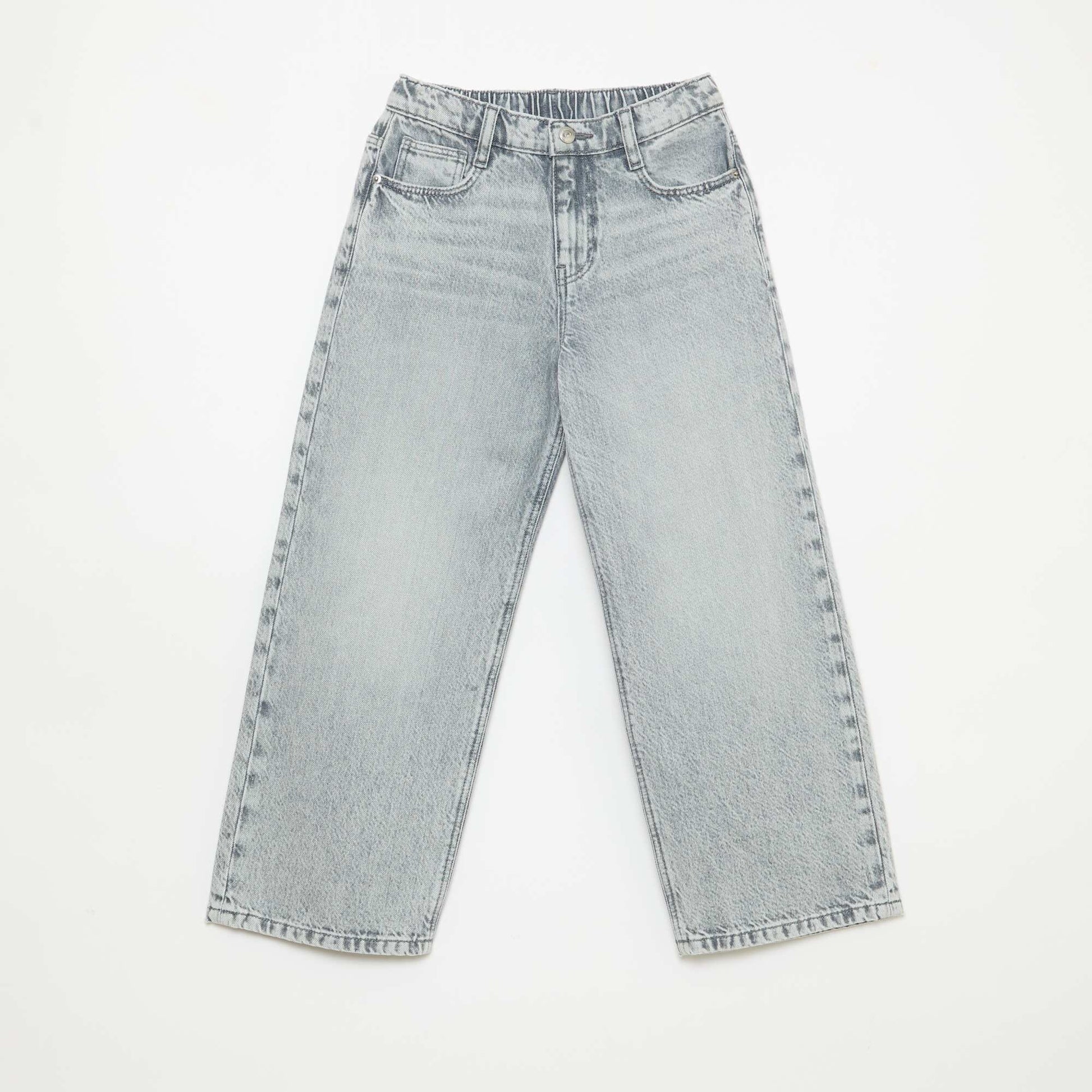 Plain Baggy 5-Pocket Jeans GREY