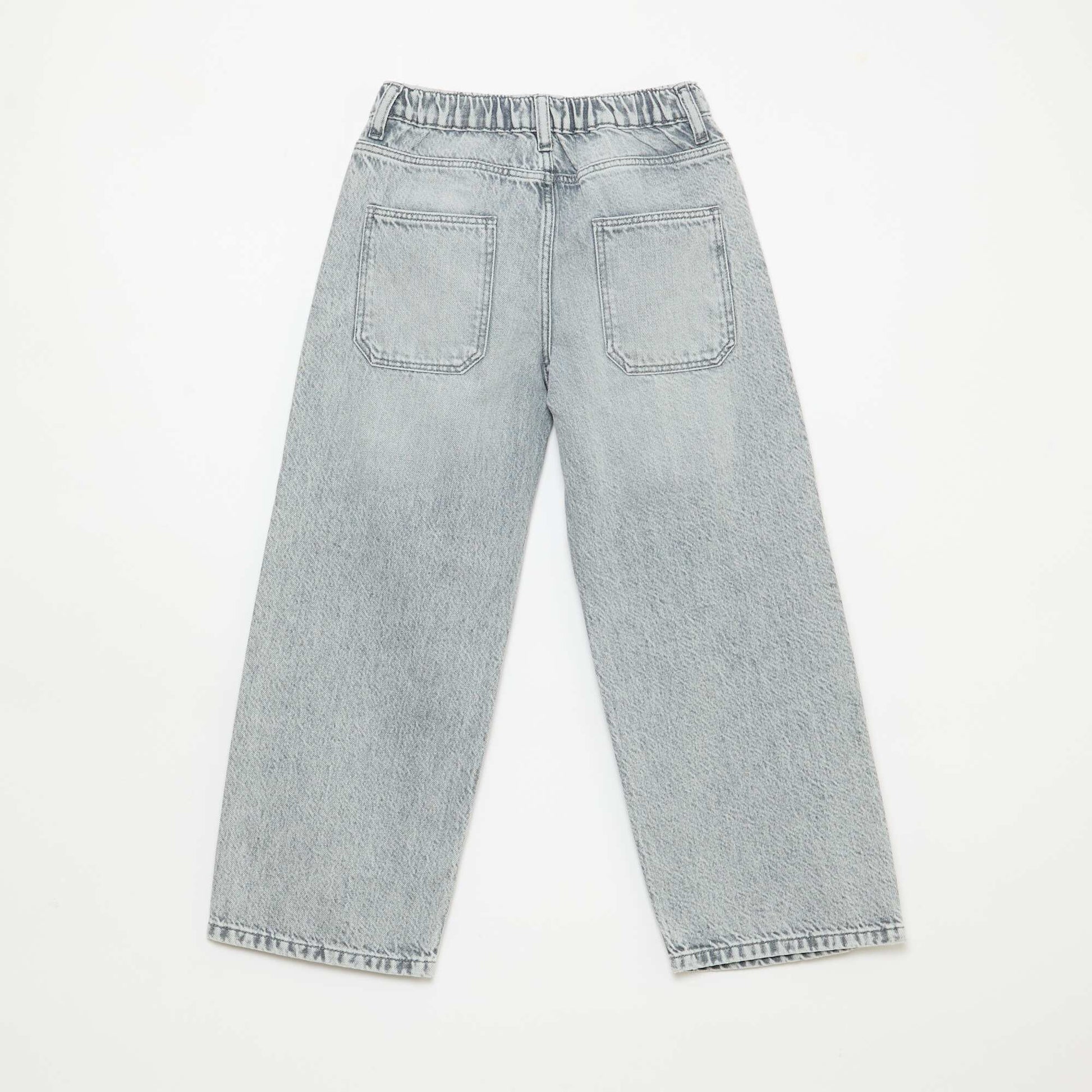 Plain Baggy 5-Pocket Jeans GREY