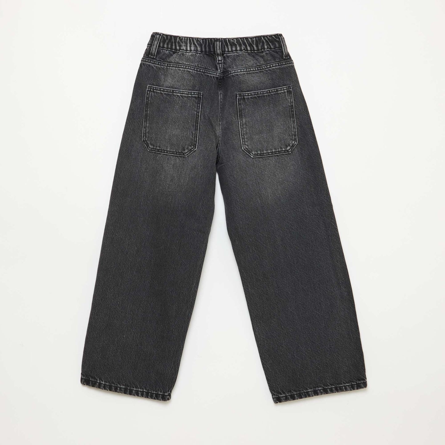 Solid Baggy 5-Pocket Jeans BLACK