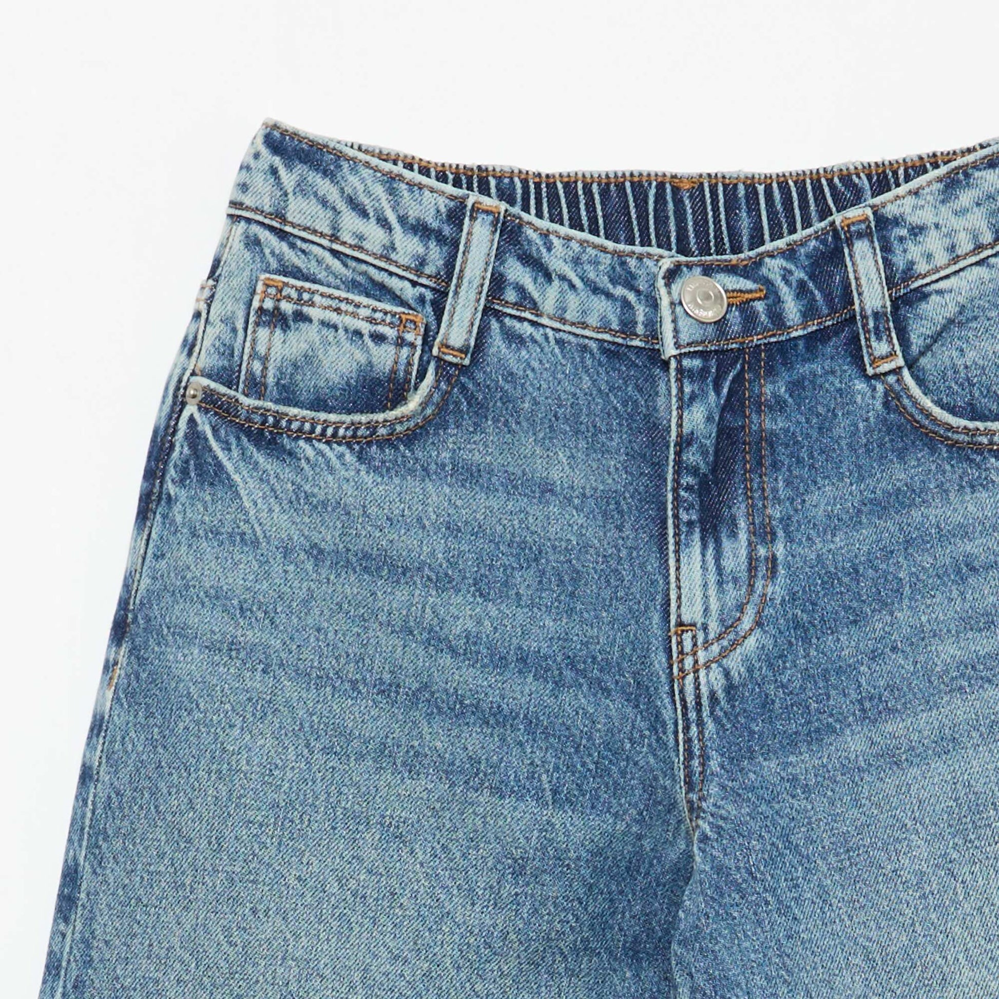 Solid Baggy 5-Pocket Jeans BLUE
