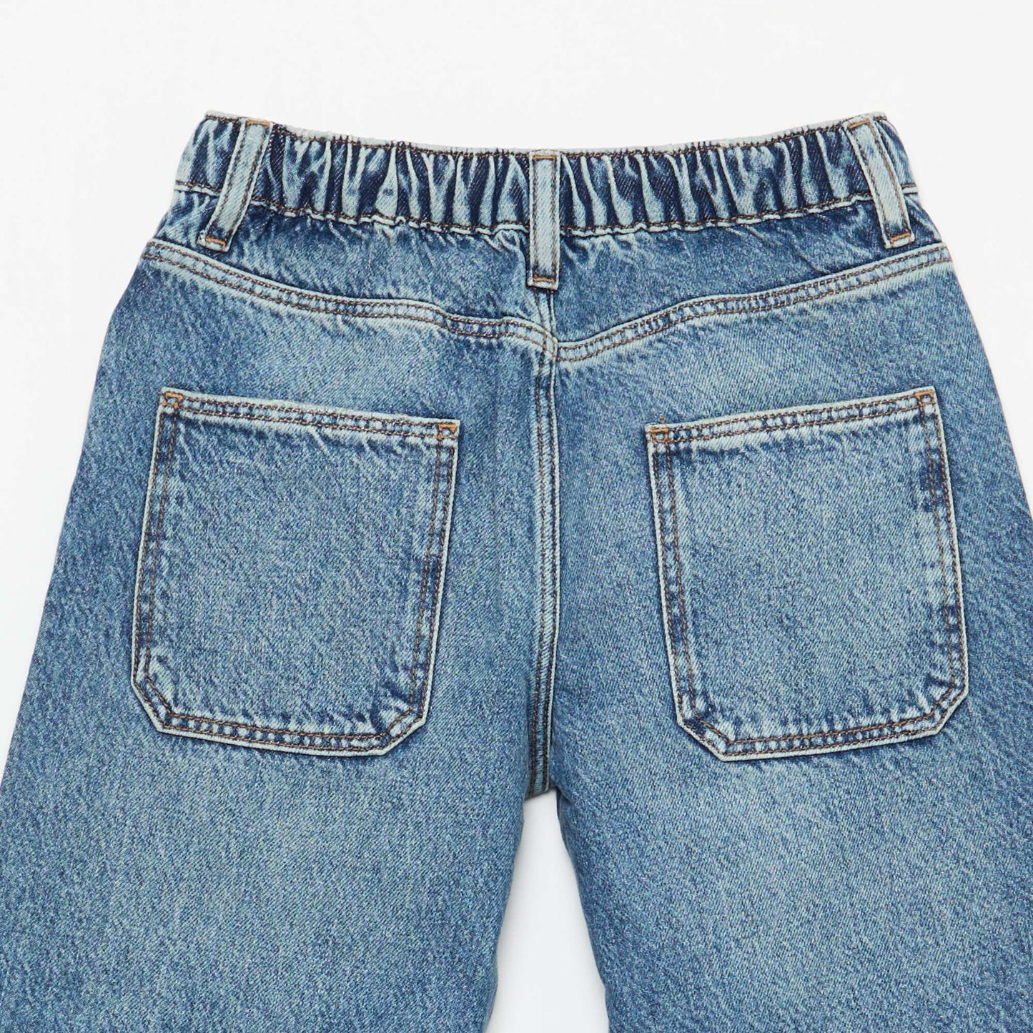 Solid Baggy 5-Pocket Jeans BLUE