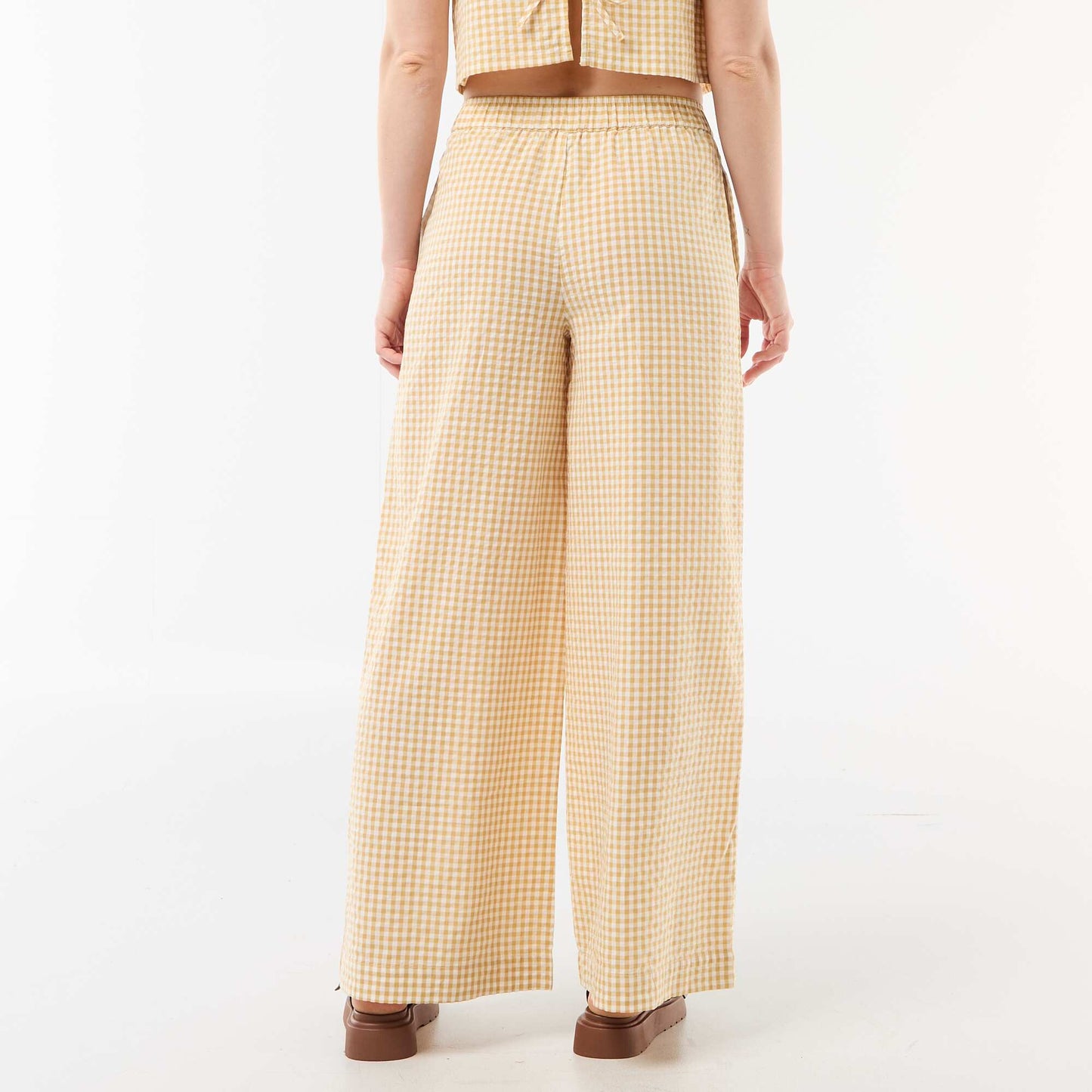 Vicky Pattern Wide-Leg Trousers BEIGE