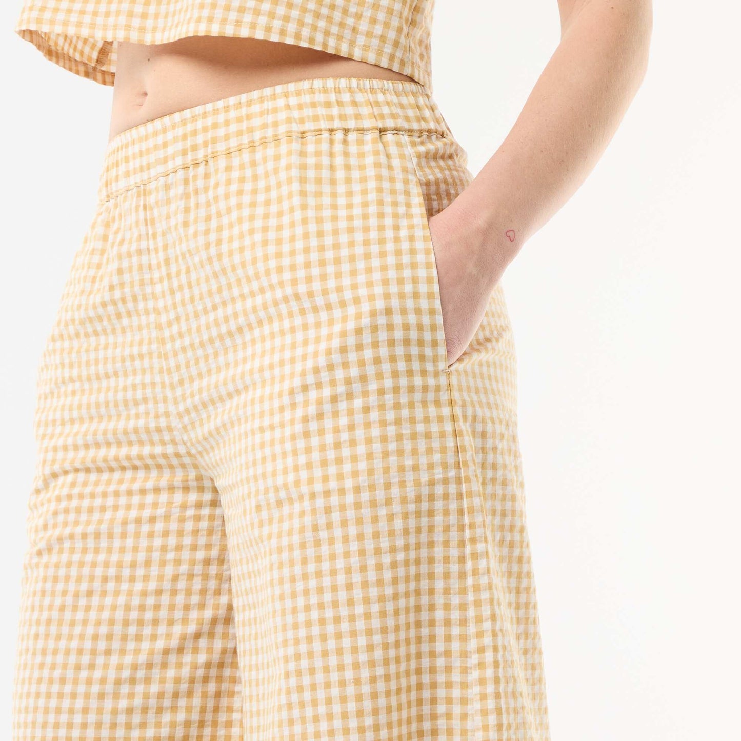 Vicky Pattern Wide-Leg Trousers BEIGE