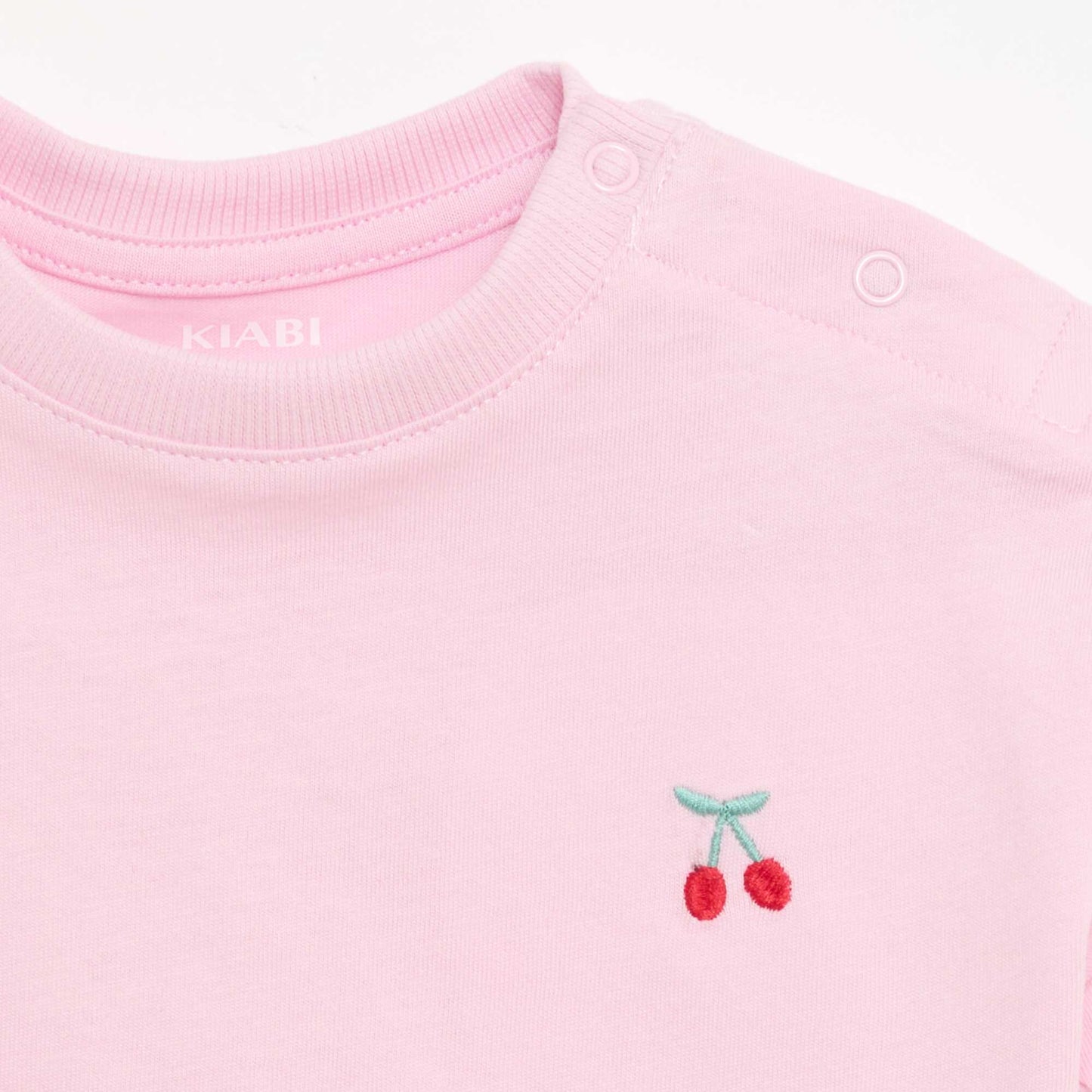 Set of 2 T-shirts with chest detail PINK
