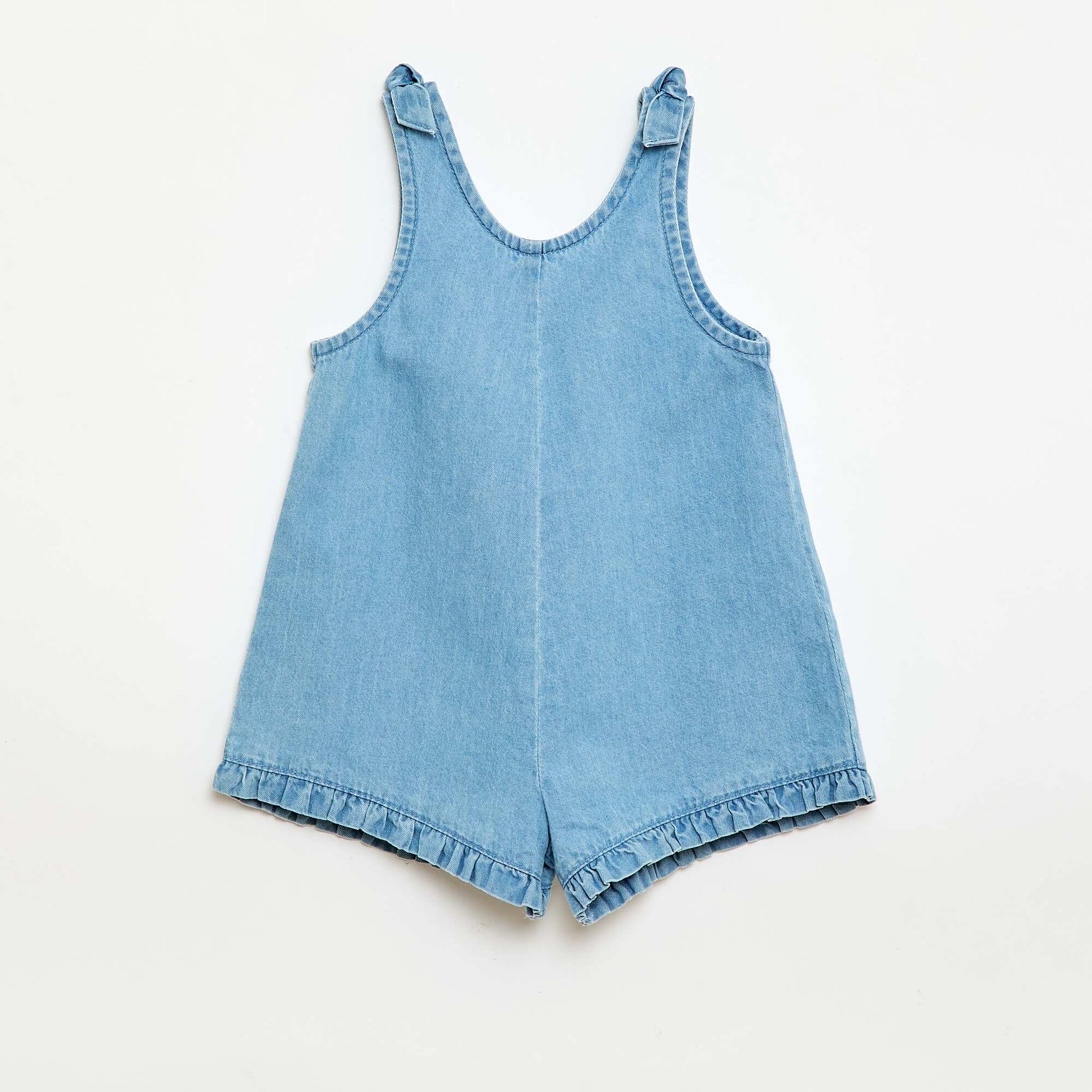 Short Denim Romper BLUE