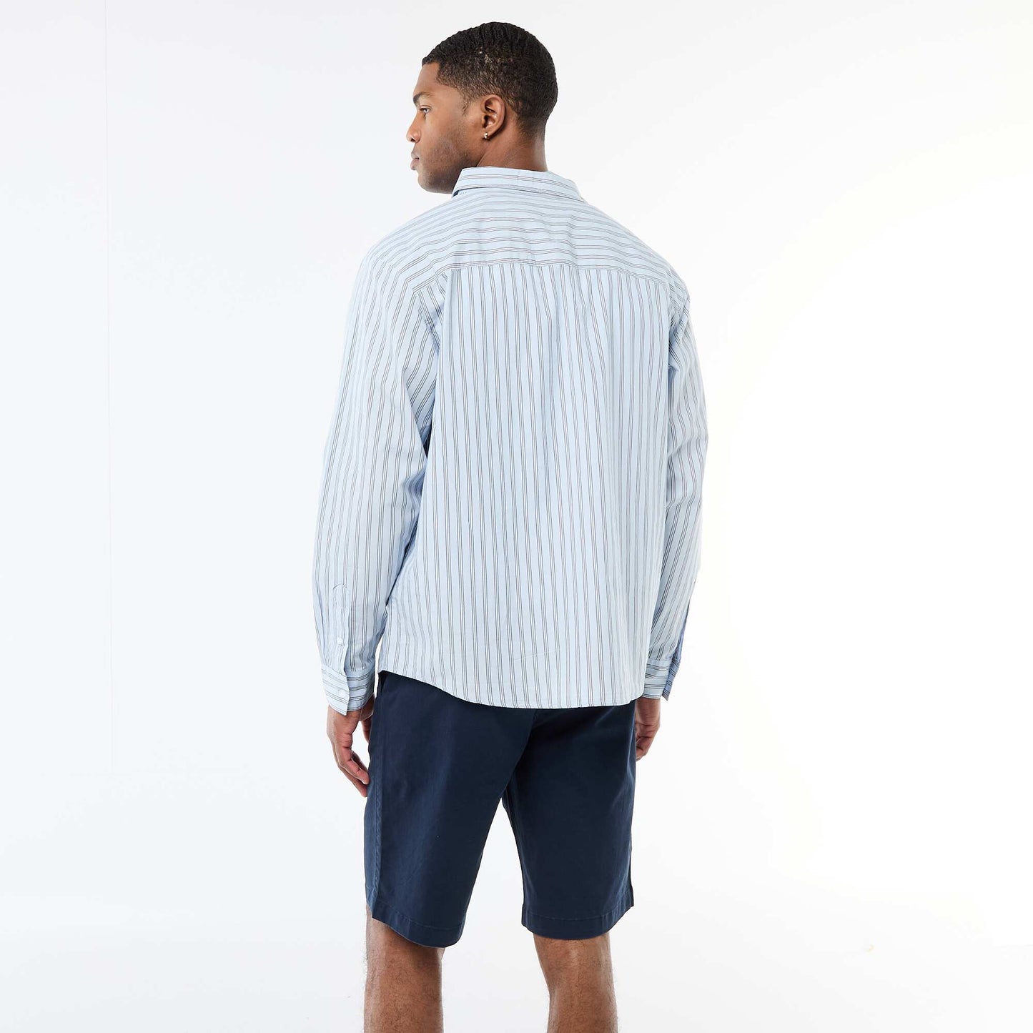 Striped Cotton Shirt BLUE