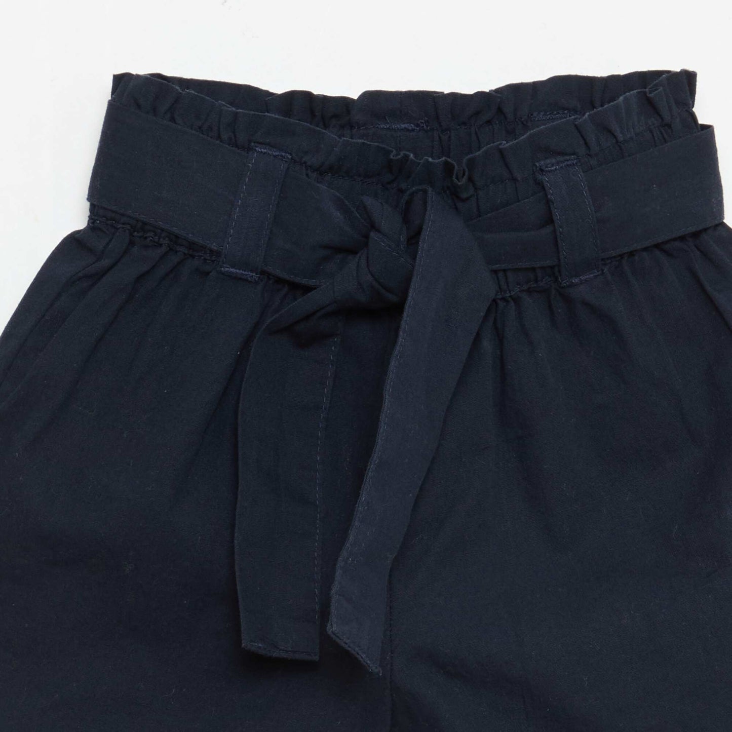 Poplin Shorts with Tie Belt BLUE