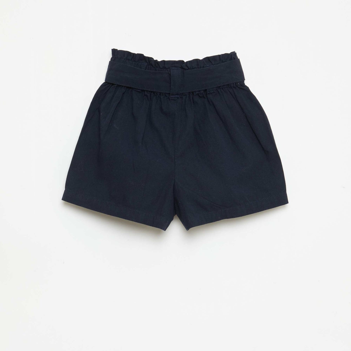 Poplin Shorts with Tie Belt BLUE