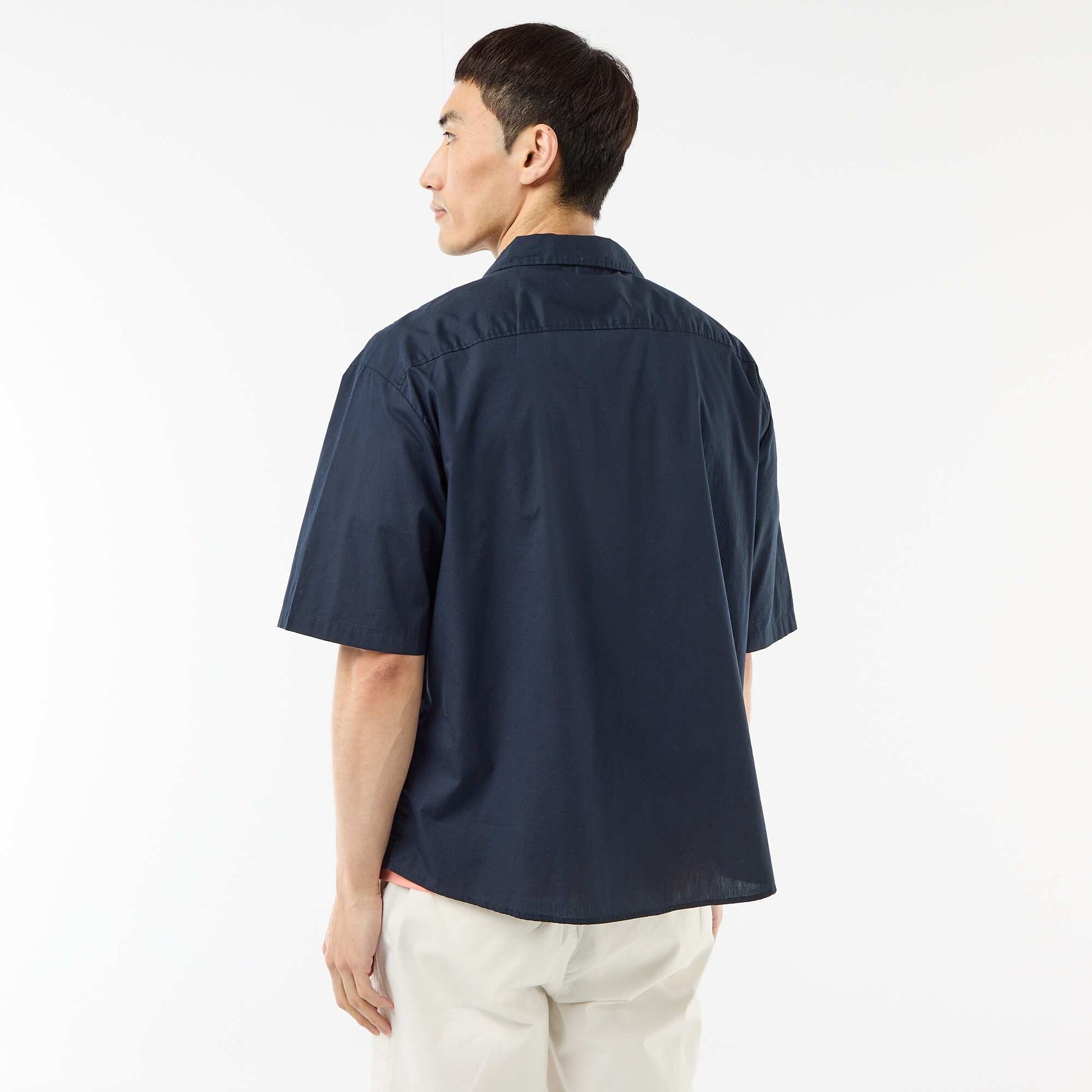 Poplin Short-Sleeved Shirt BLUE