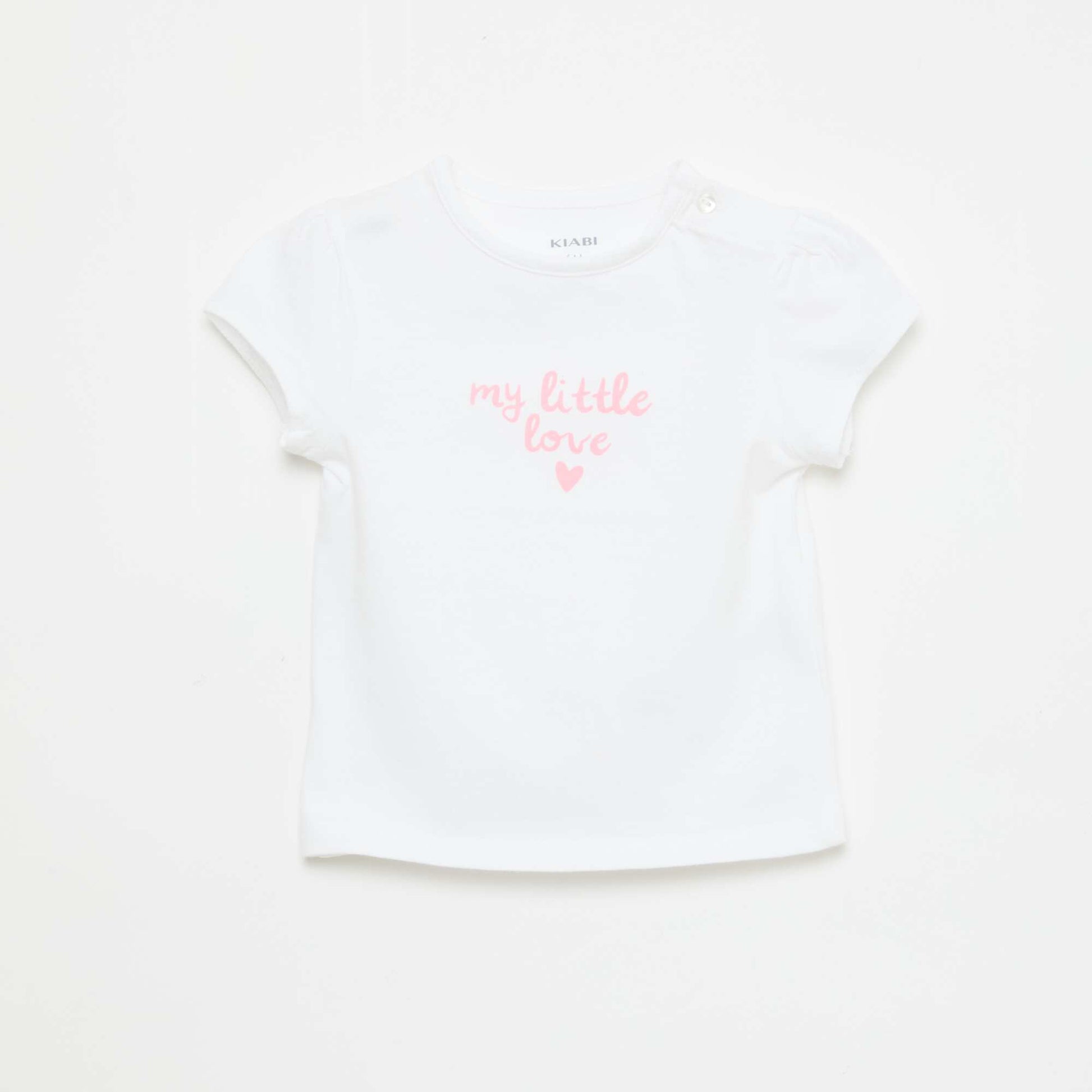 Short-sleeved jersey T-shirt WHITE