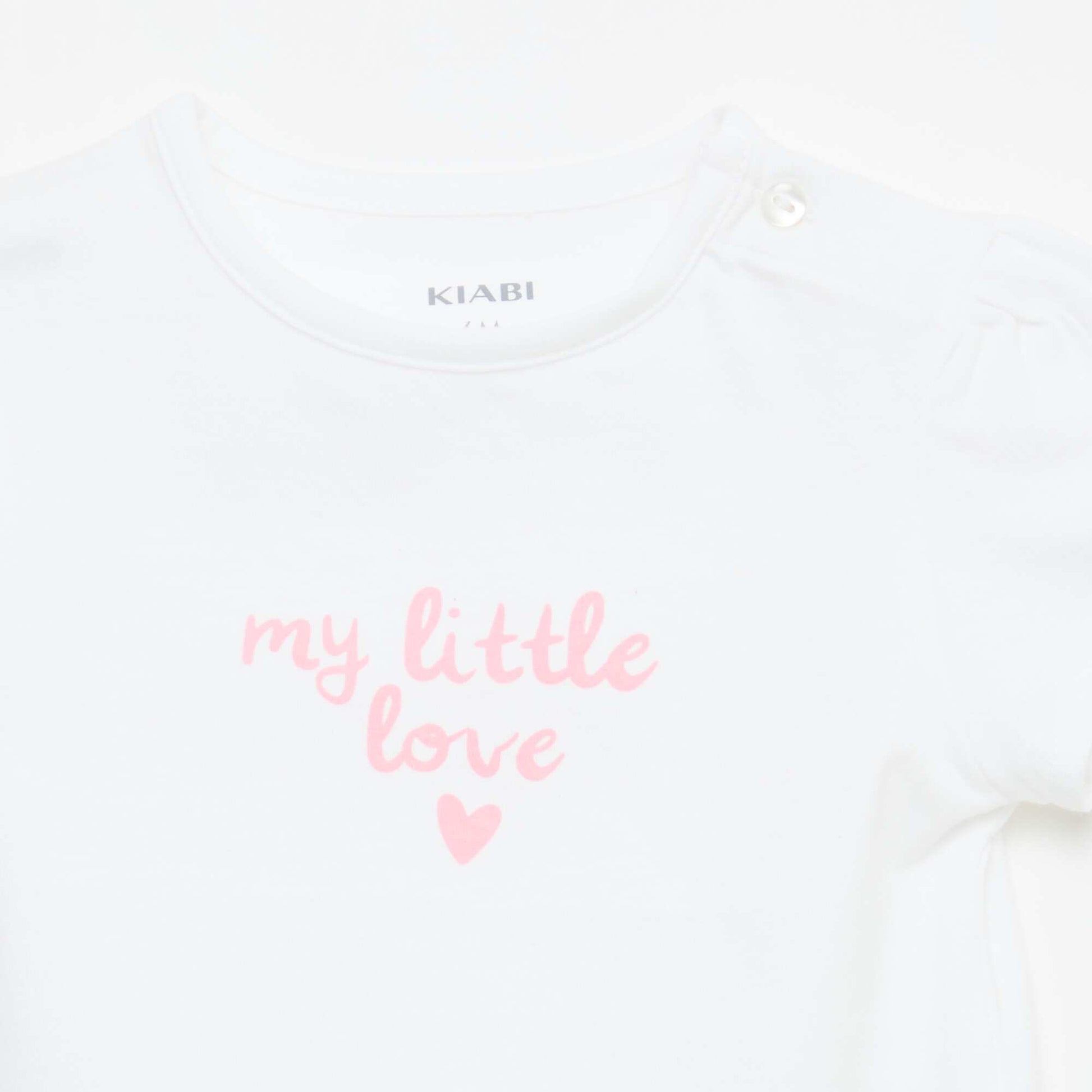 Short-sleeved jersey T-shirt WHITE