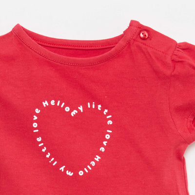 Short-sleeved jersey T-shirt RED