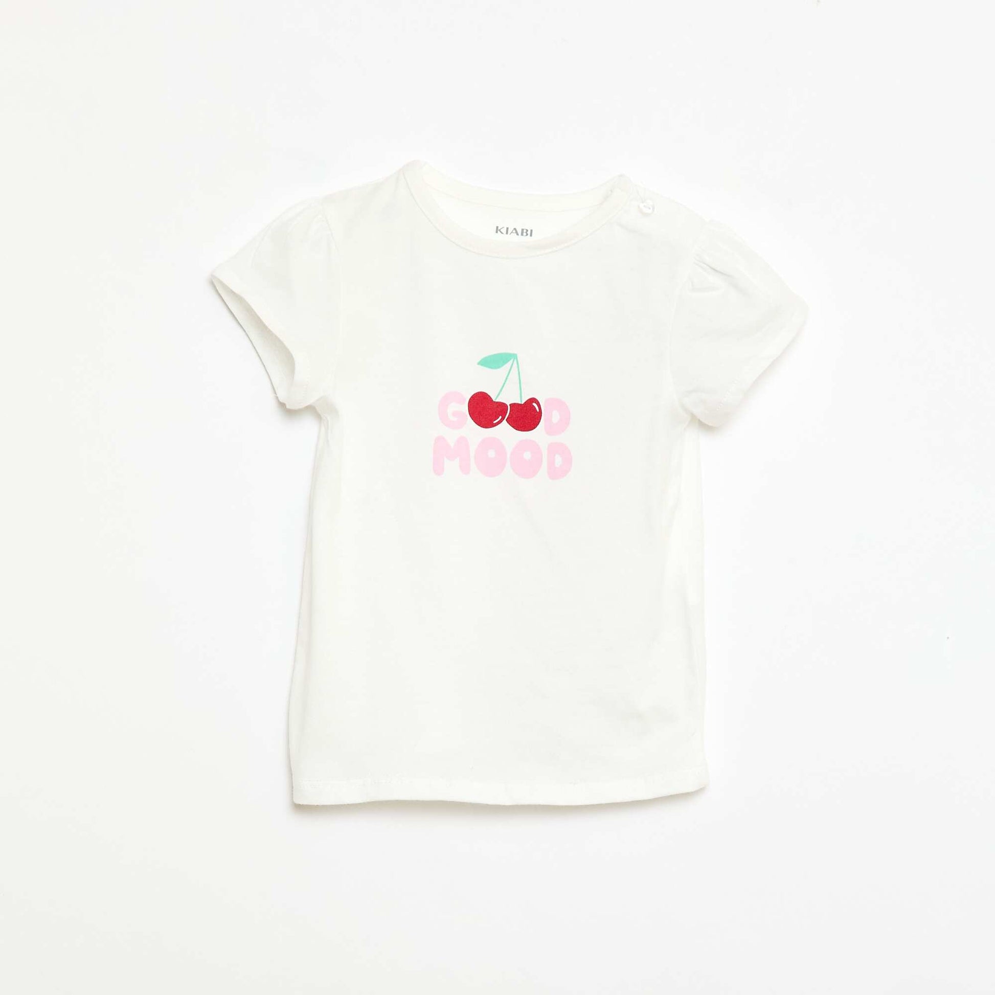 Jersey T-shirt with short sleeves WHITE
