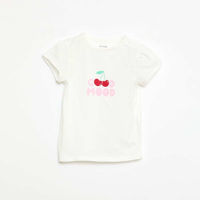 Jersey T-shirt with short sleeves WHITE