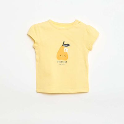 Jersey T-shirt with short sleeves YELLOW
