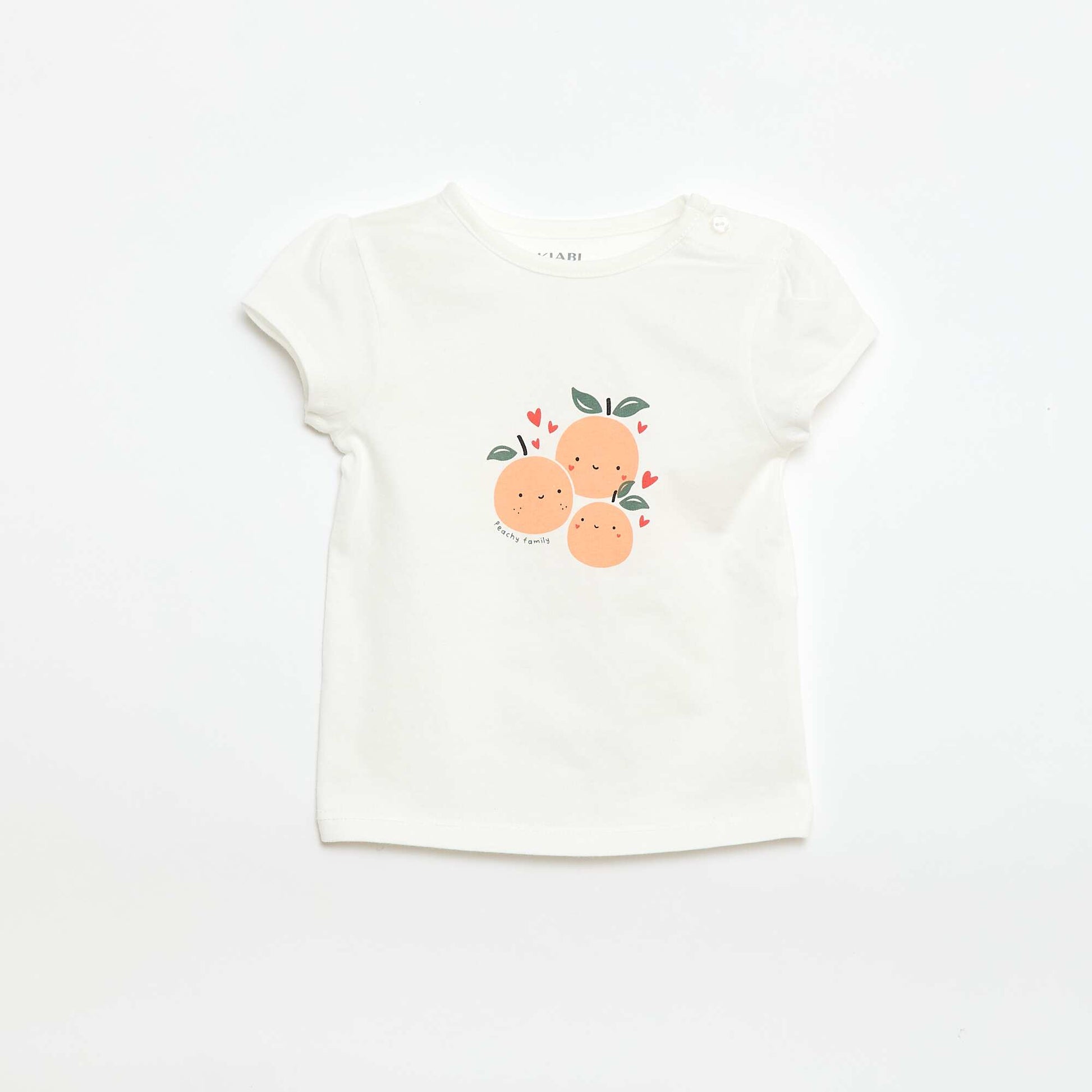 Jersey T-shirt with short sleeves WHITE