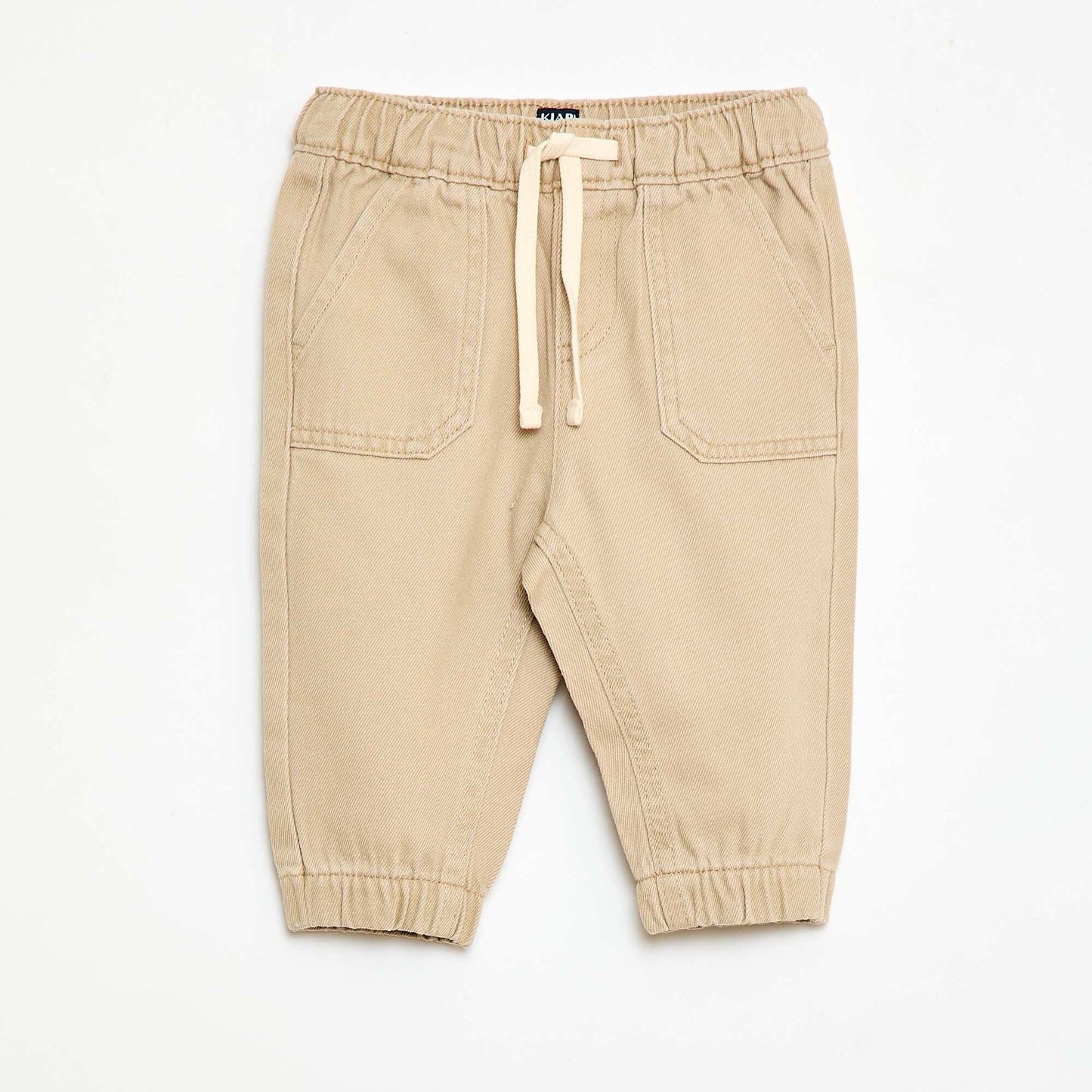 Relaxed Fit Plain Trousers BEIGE