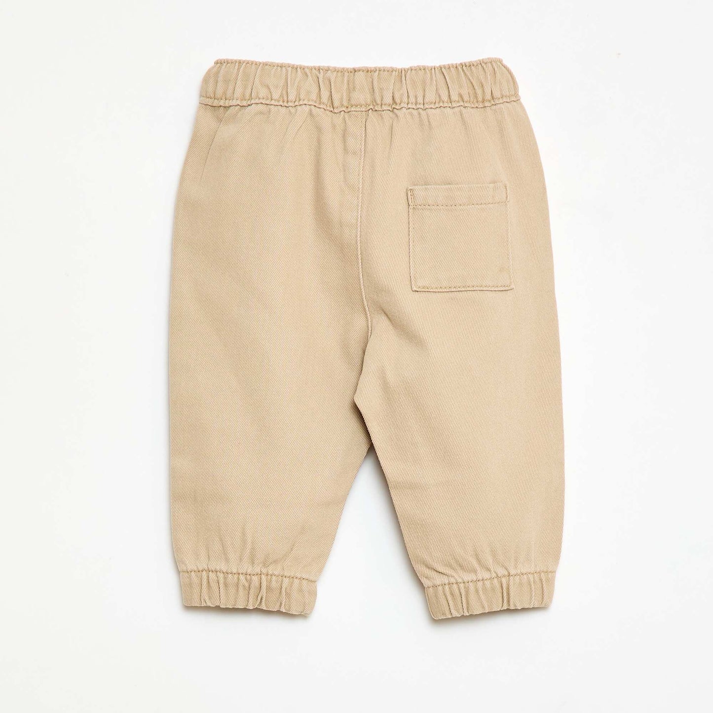 Relaxed Fit Plain Trousers BEIGE